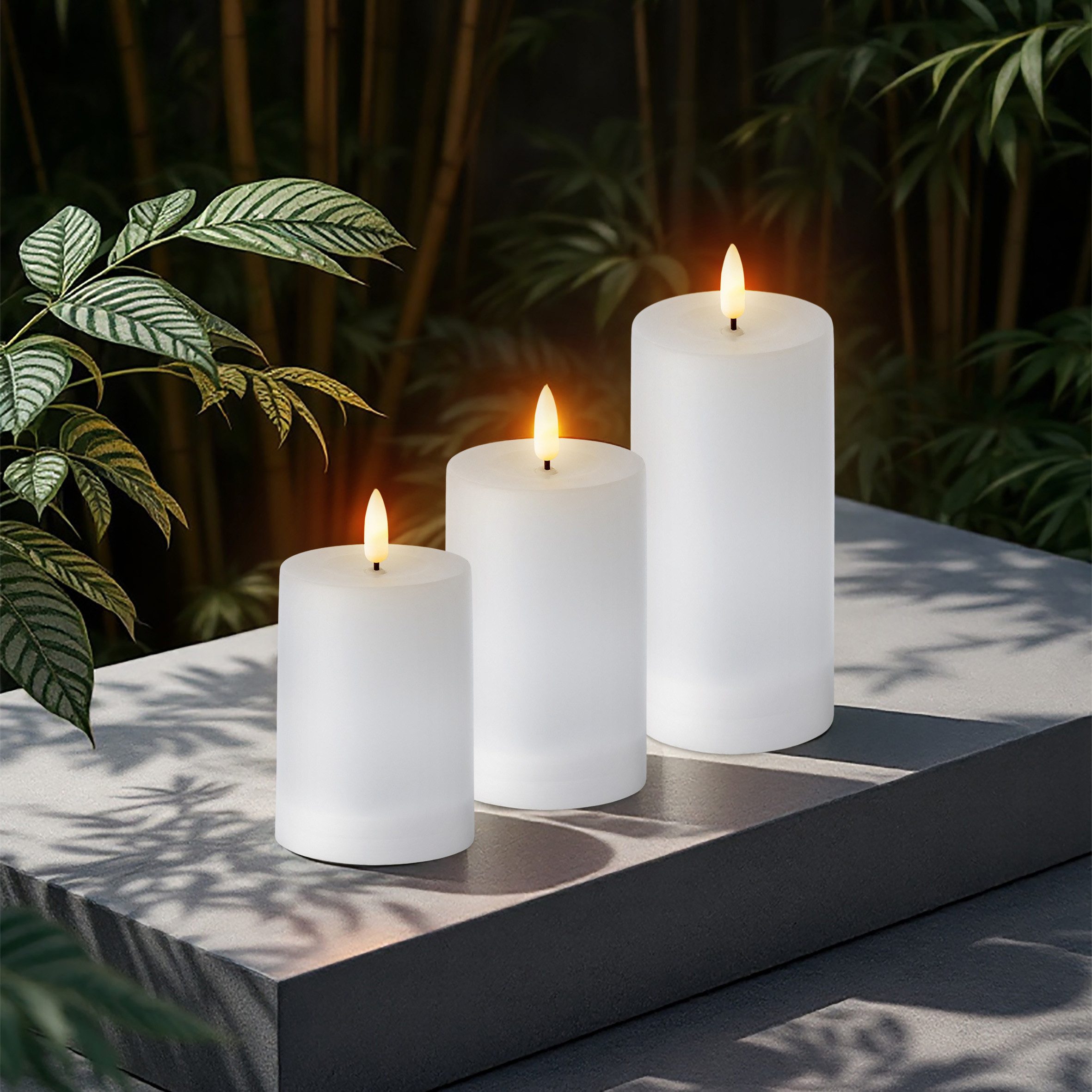 Spetebo LED-Kerze Solar LED Stumpenkerzen mit günstig online kaufen