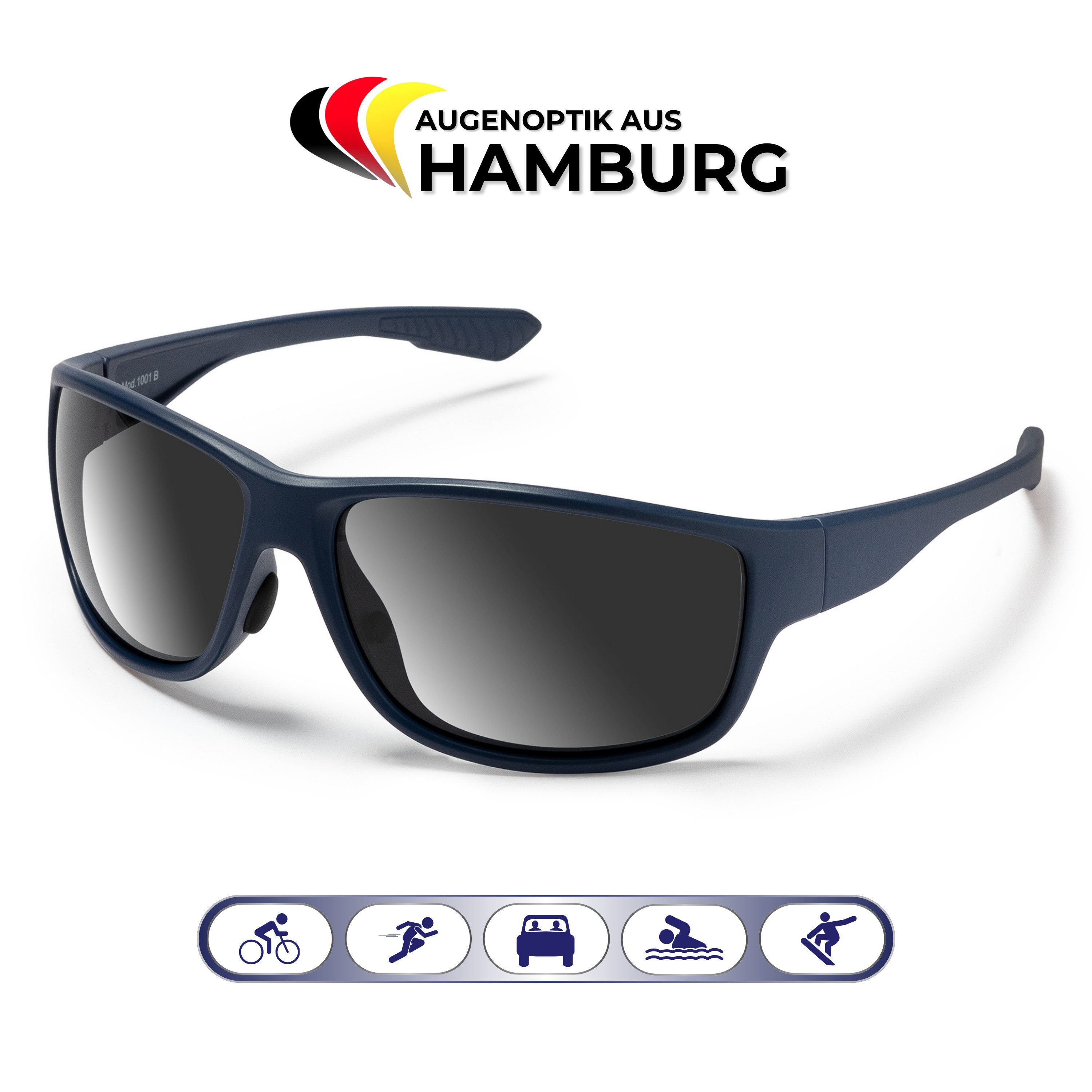 EyeAm Sonnenbrille Polarized, Sportlich, Schwimmfähig & Ultraleicht, Unisex Design Modell: 1001