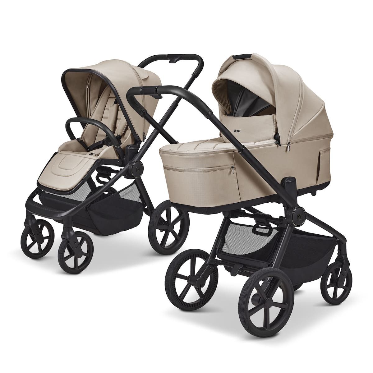 Moon Kombi-Kinderwagen Resea Fold Diamond Kombikinderwagen, Mit einem einzigen Handgriff inklusive Babywanne zusammenfaltbar