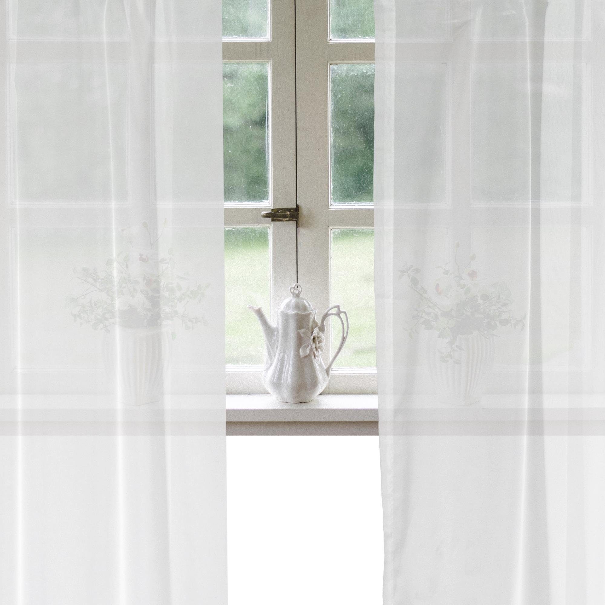 Haus und Deko Gardine Voile Dekoschal günstig online kaufen