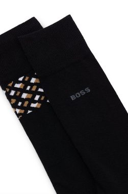 BOSS Businesssocken 2P RS Mono Block CC (Packung, 2-Paar, 2er) mit BOSS Stickerei