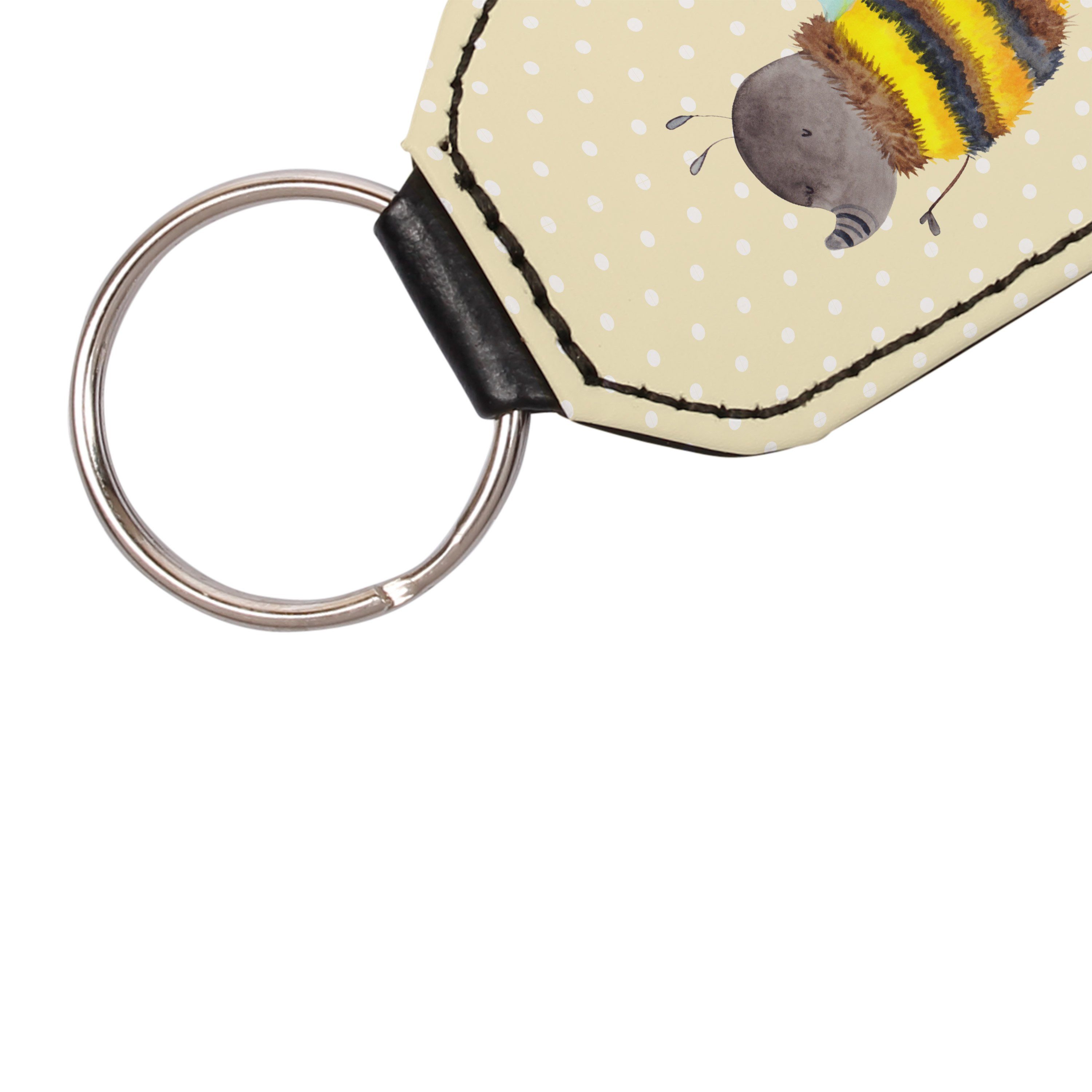Mr. & Mrs. Panda Glücksbringer Gelb (1-tlg) Pastell - Tiermotive, - Schlüsselanhänger Hummel Geschenk, flauschig