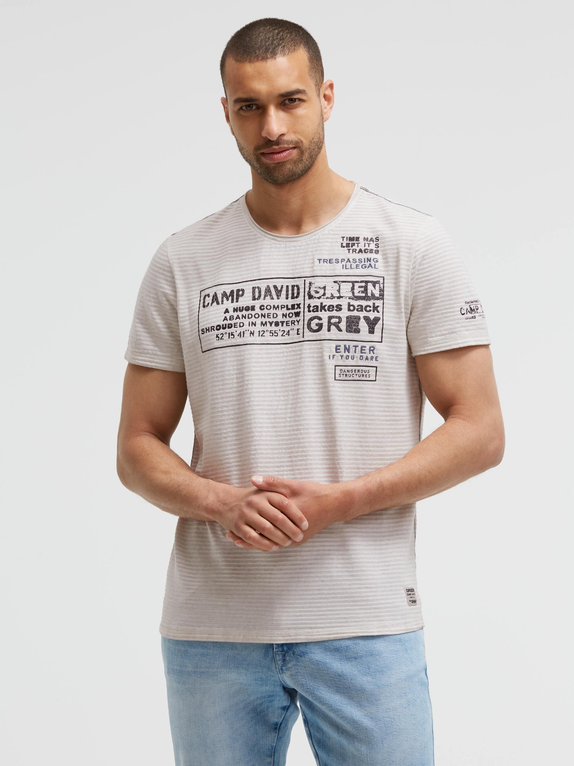 CAMP DAVID Rundhalsshirt mit Stickerei