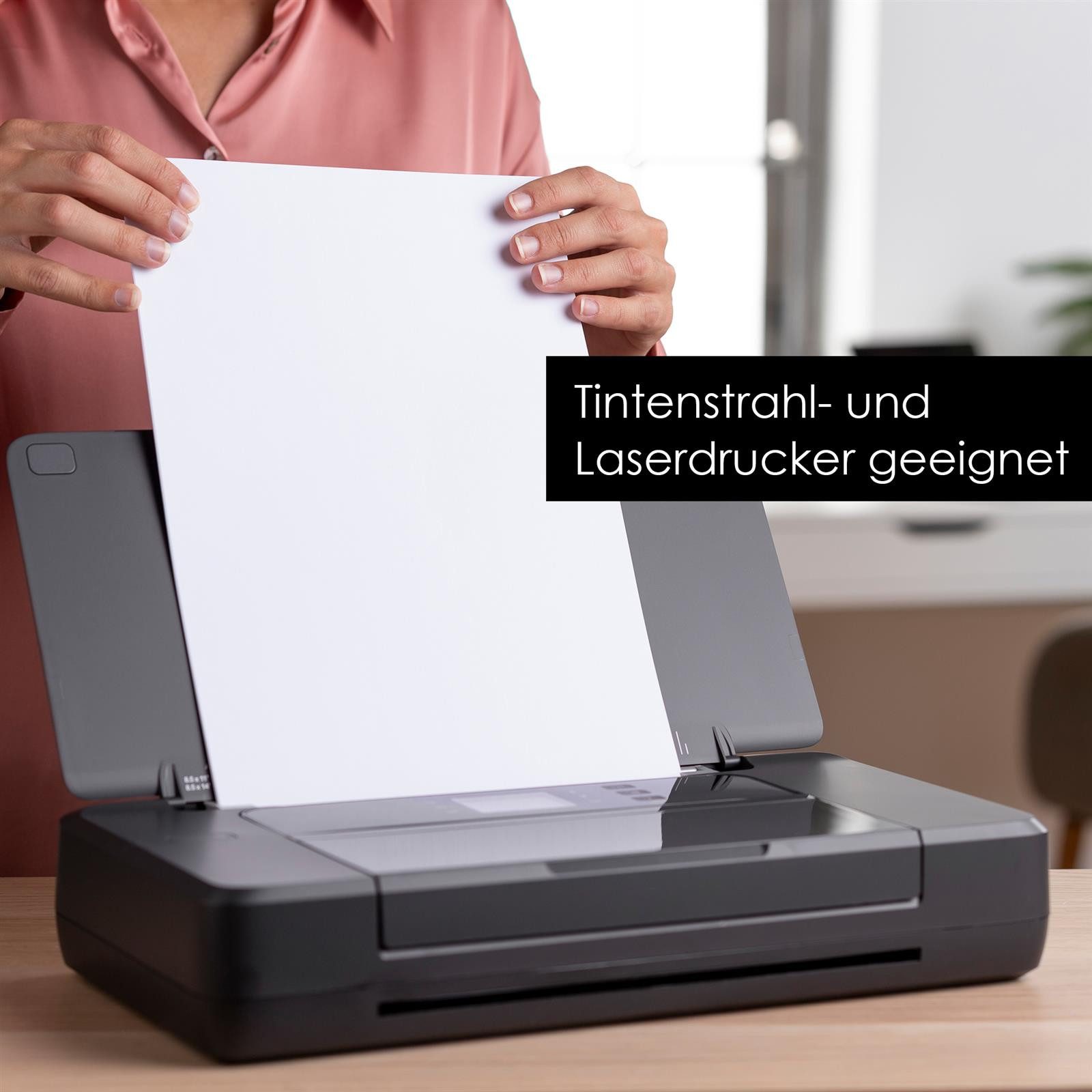 OfficeTree Bastelkartonpapier 120 Blatt Bastelpapier weiß - Tonpapier A4 130g/m², zum Basteln – Bild 5 von 5