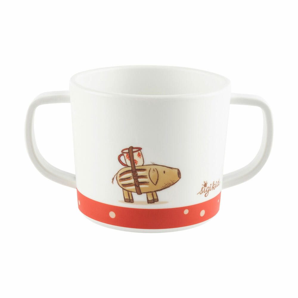 Sigikid Tasse Mister O Lui rot, Kunststoff