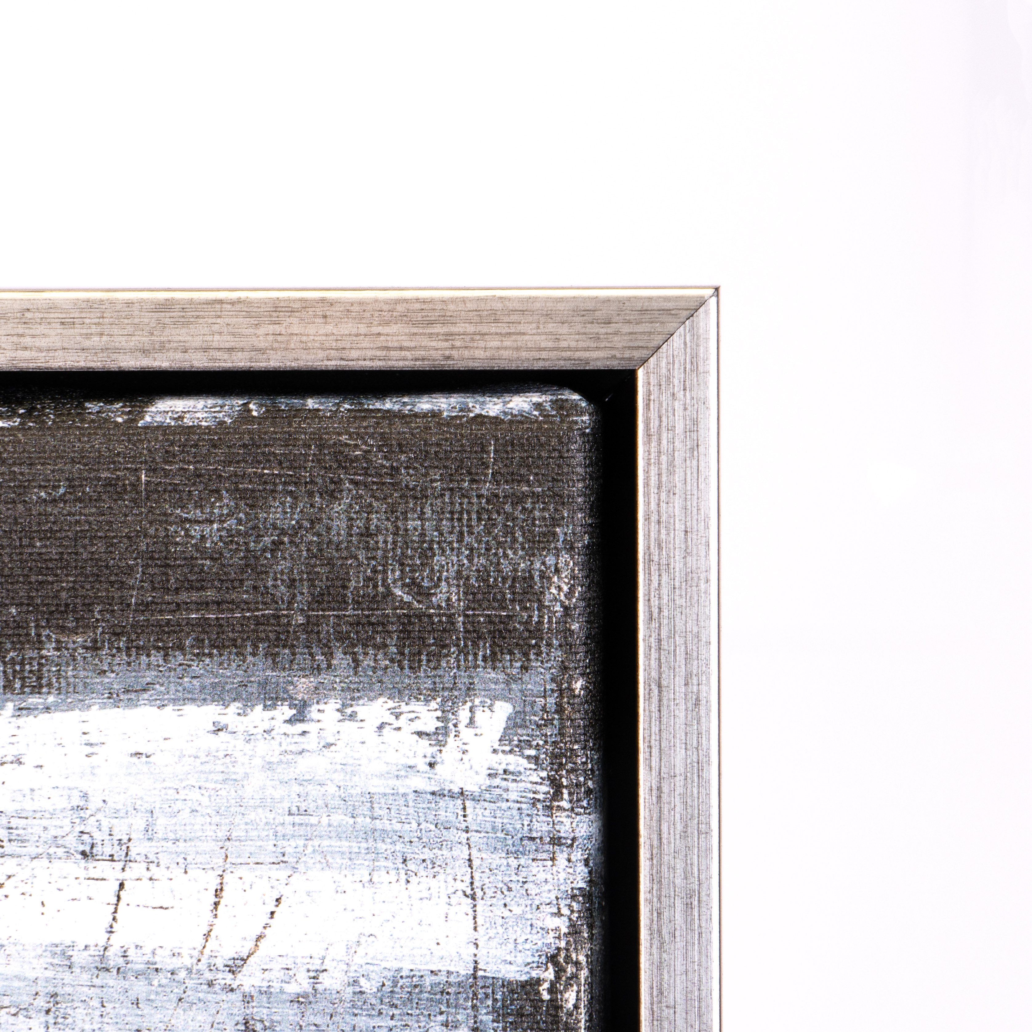 queence Leinwandbild Abstrakt Schwarz, Abstrakt, mit einem Schattenfugenrahmen veredelt