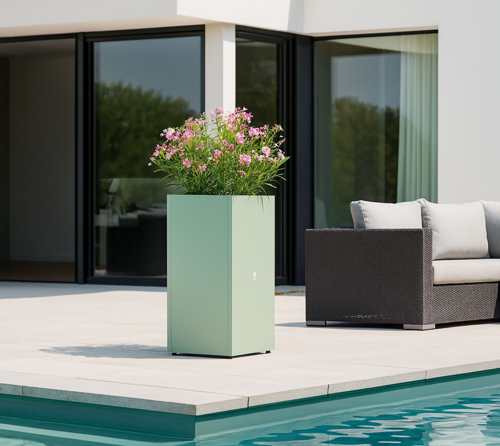 Herstera Garden Pflanzkübel Cube Kaktusgrün (1 günstig online kaufen