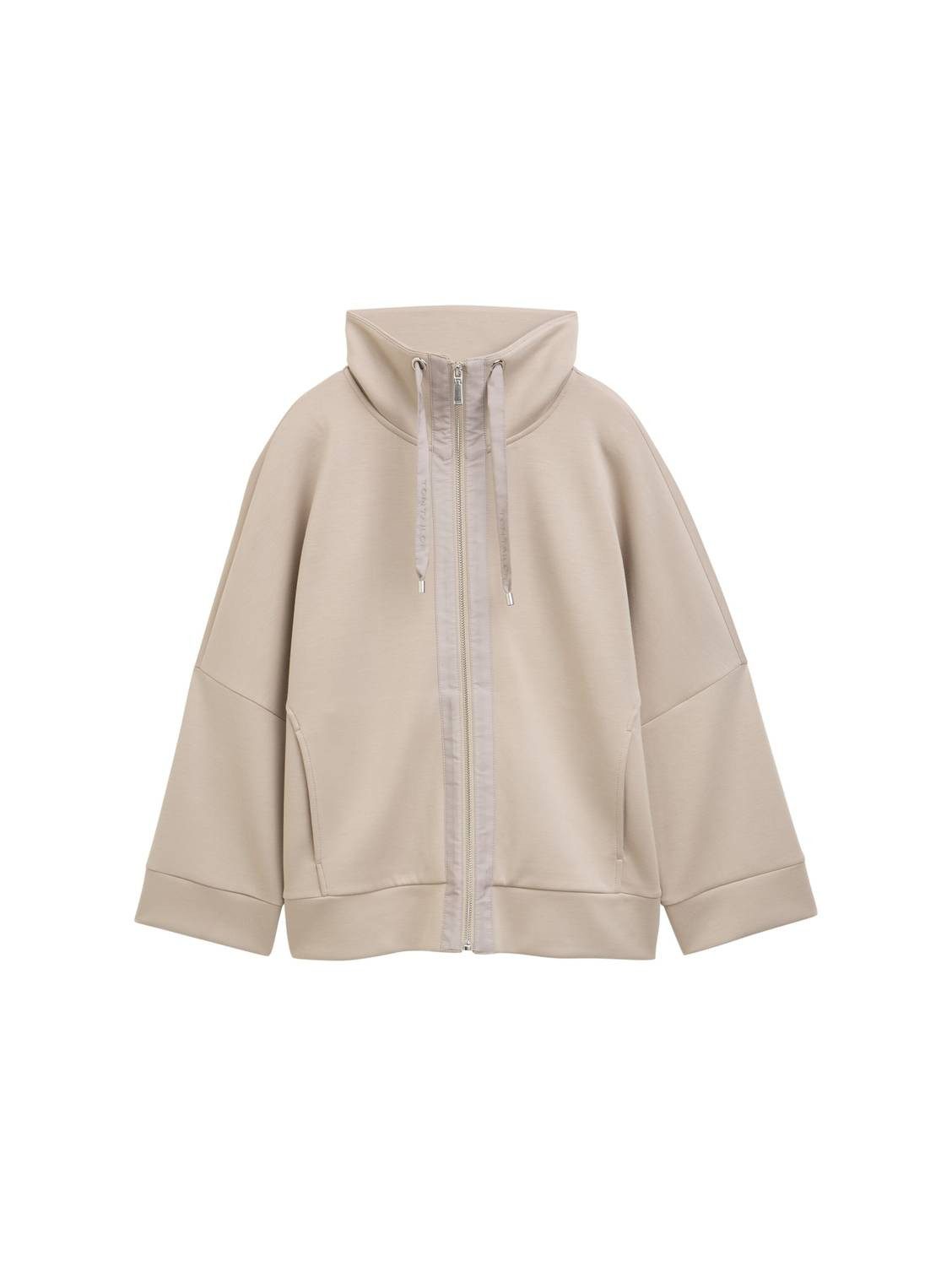 TOM TAILOR Strickfleecejacke Sweatshirtjacke Mit seitlichen günstig online kaufen