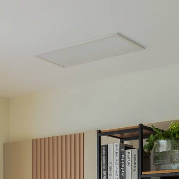 Lindby LED Panel Kenma, dimmbar, LED-Leuchtmittel fest verbaut, Farbwechsel warmweiß / tageslicht, Modern, Kunststoff, Aluminium, weiß, 1 flammig, inkl.