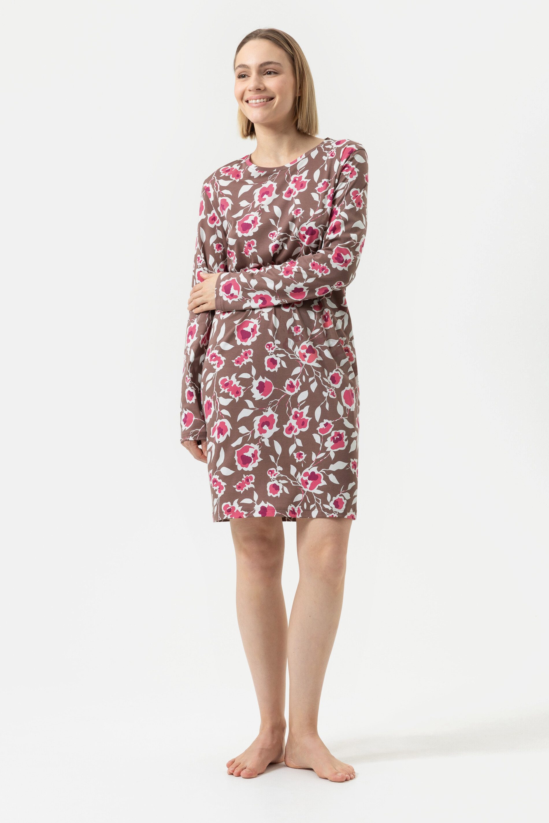 Mey Nachthemd Damen Serie Eternal Roses Florales Design (1-tlg) Leicht tailliertes Nachthemd, florales Design, 100% Baumwolle