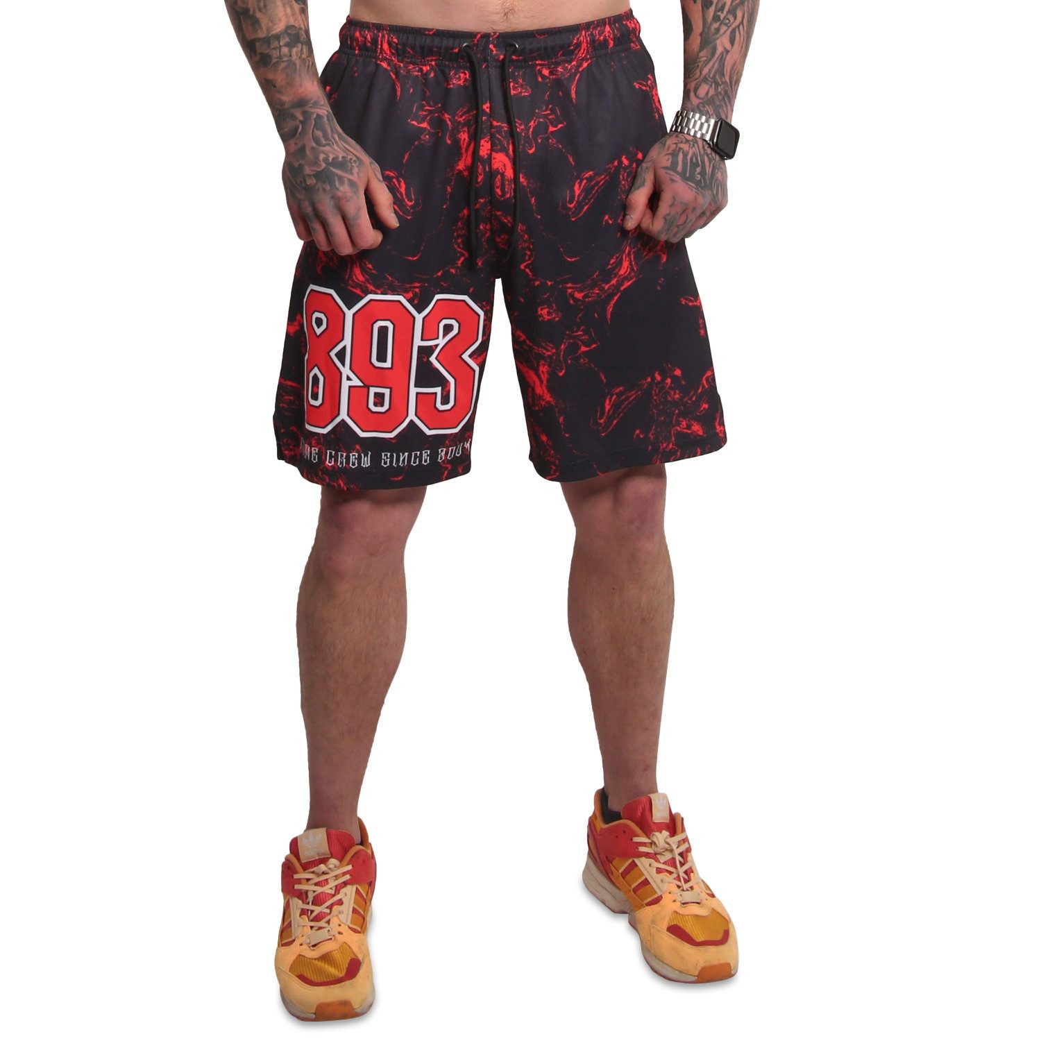 YAKUZA Sweatshorts Varsity aus hochwertigem Mesh-Stoff