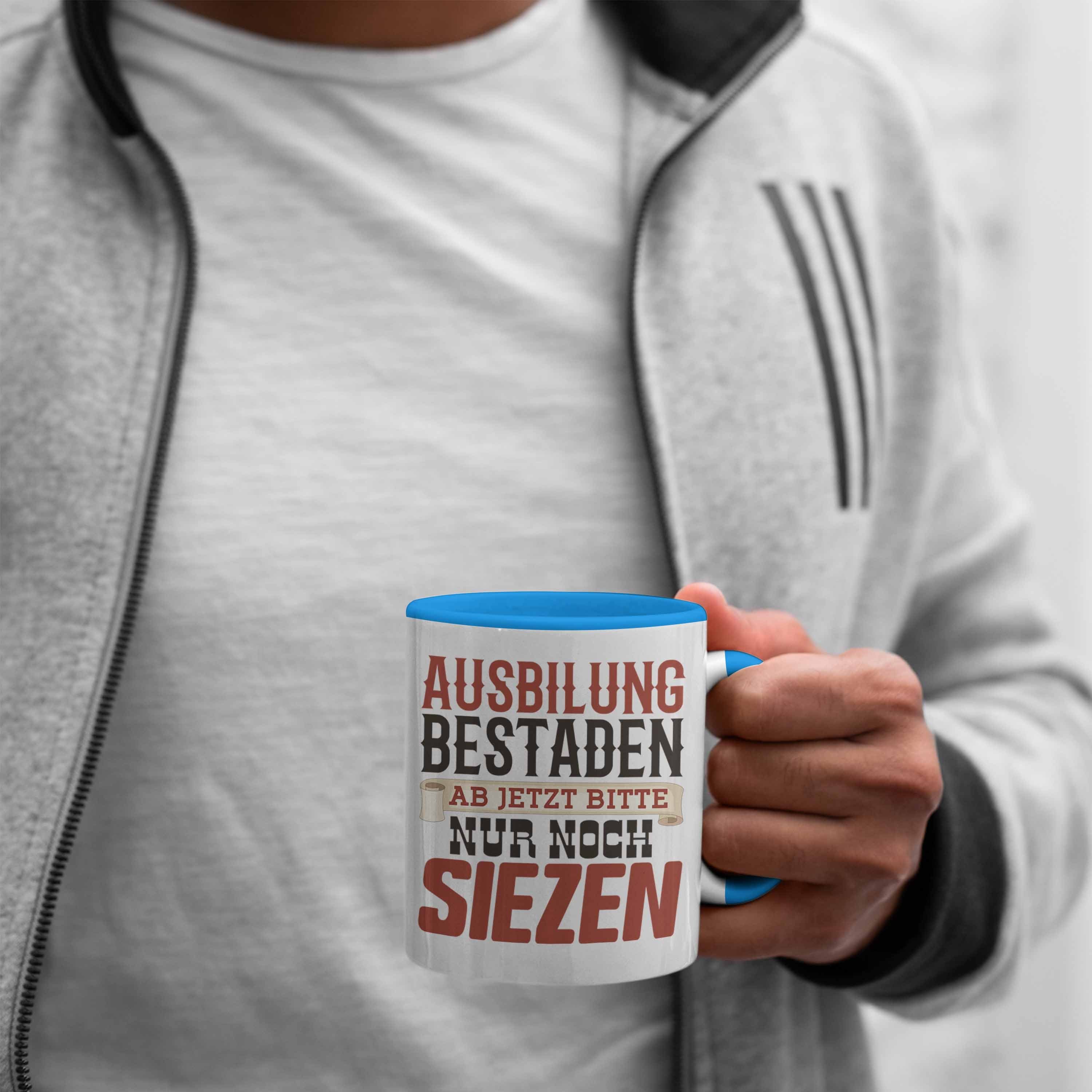 Bestanden Geschenk Tasse Trendation Tasse Ausbildung - Trendation Bestande Blau Geschenkidee