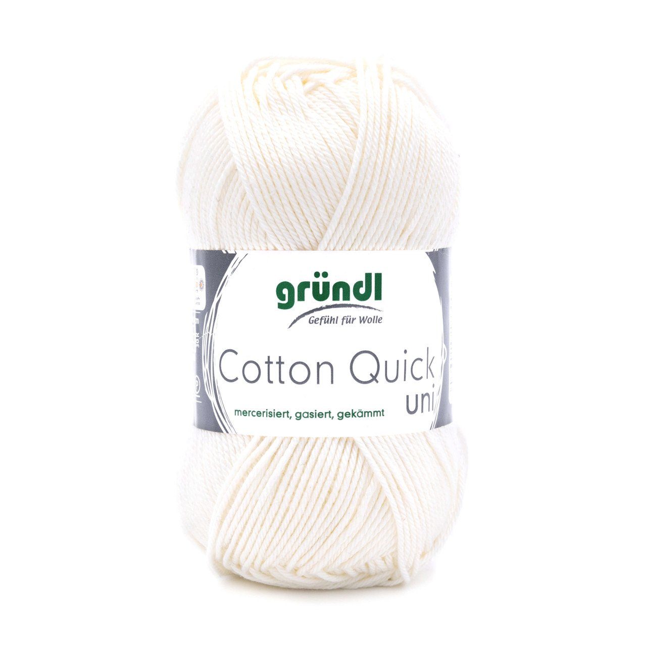 Gründl Gründl Wolle Cotton Quick 50 g uni wollweiß Häkelwolle