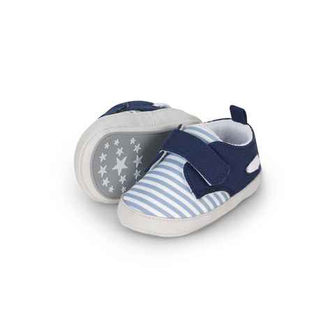 Sterntaler® Babyschuh Streifen Krabbelschuh (1-tlg., Baby Hausschuhe mit Streifenoptik, Babyschuhe weich) Krabbelschuhe Baby mit Klettverschluss und Anti-Rutsch-Sohle