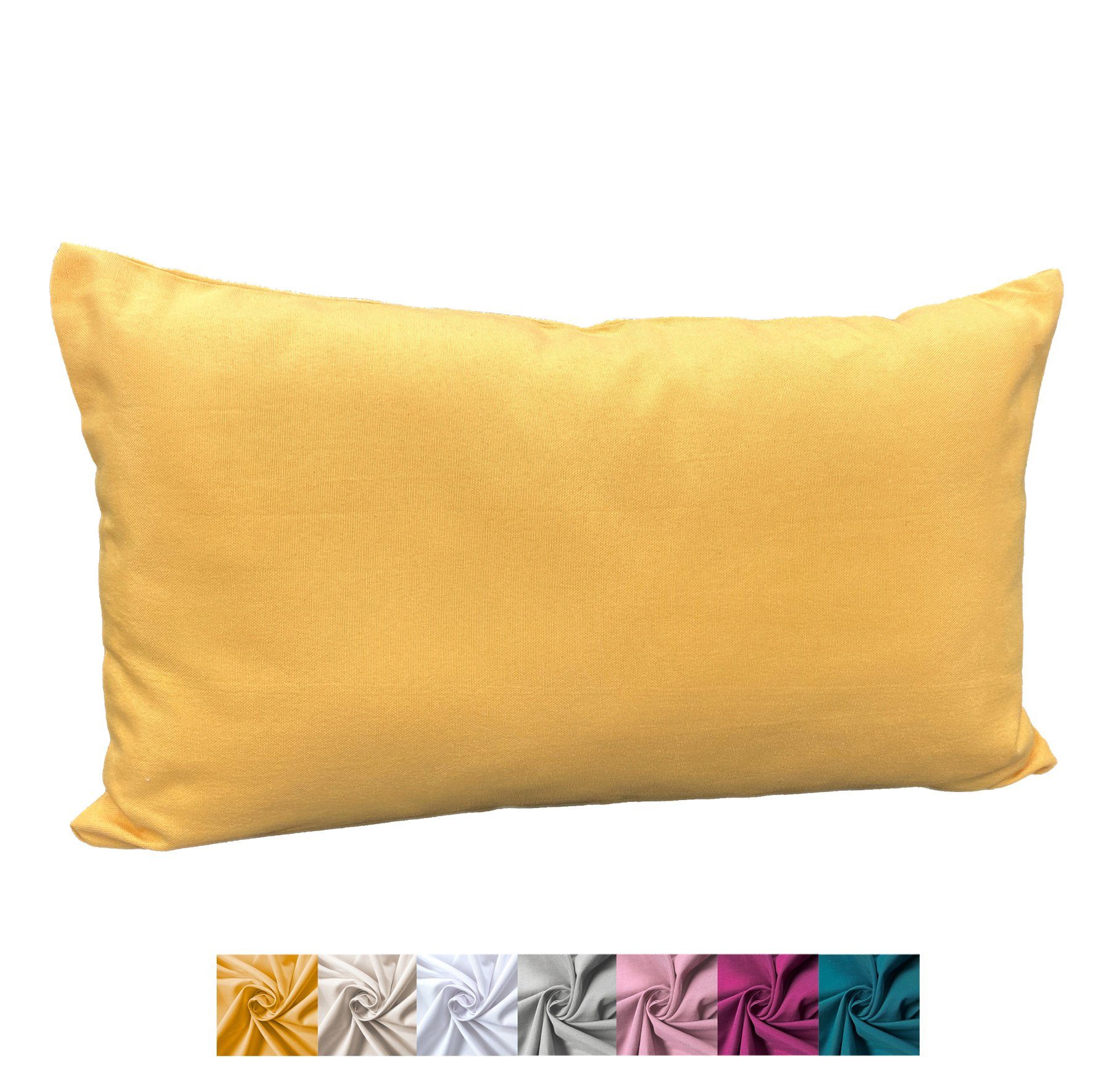 heimtexland Dekokissen Deko Kissenhülle Baumwolle Kissen Bezug Dekokissen, hochwertige Baumwoll-Qualität gelb