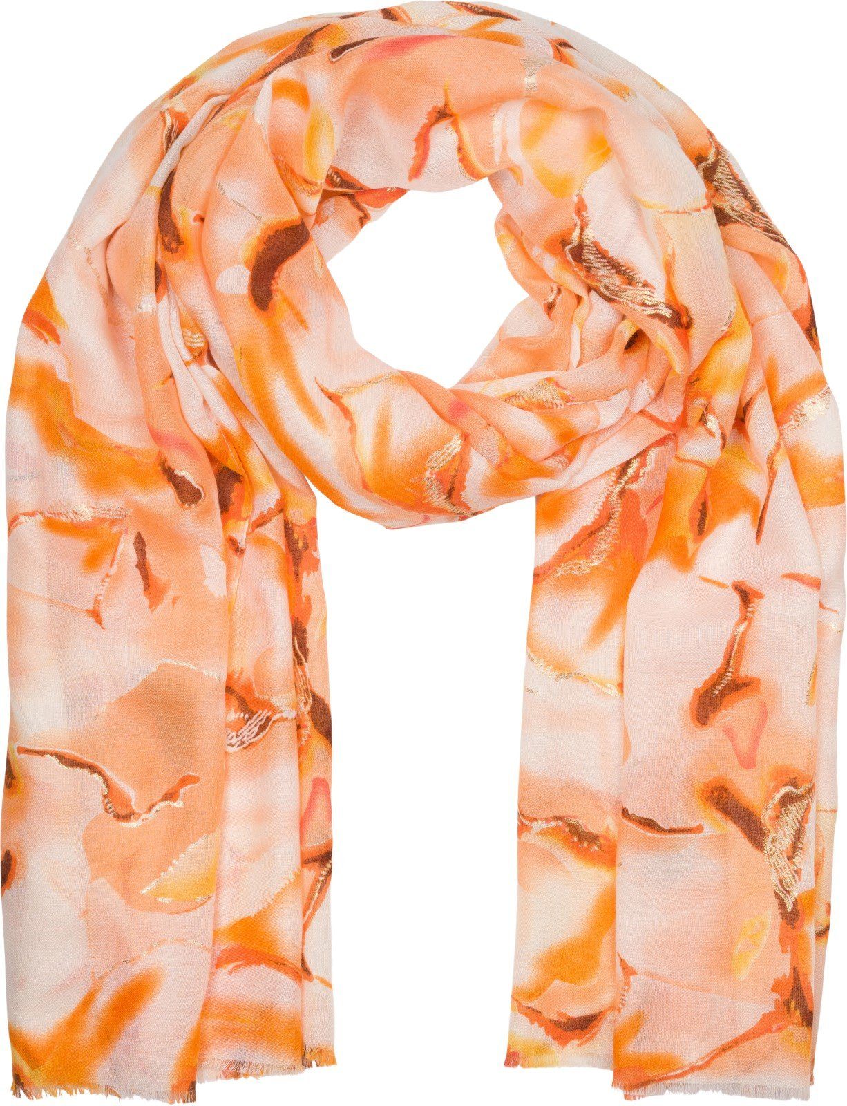 styleBREAKER Modeschal Schal Marmor Muster Metallic günstig online kaufen