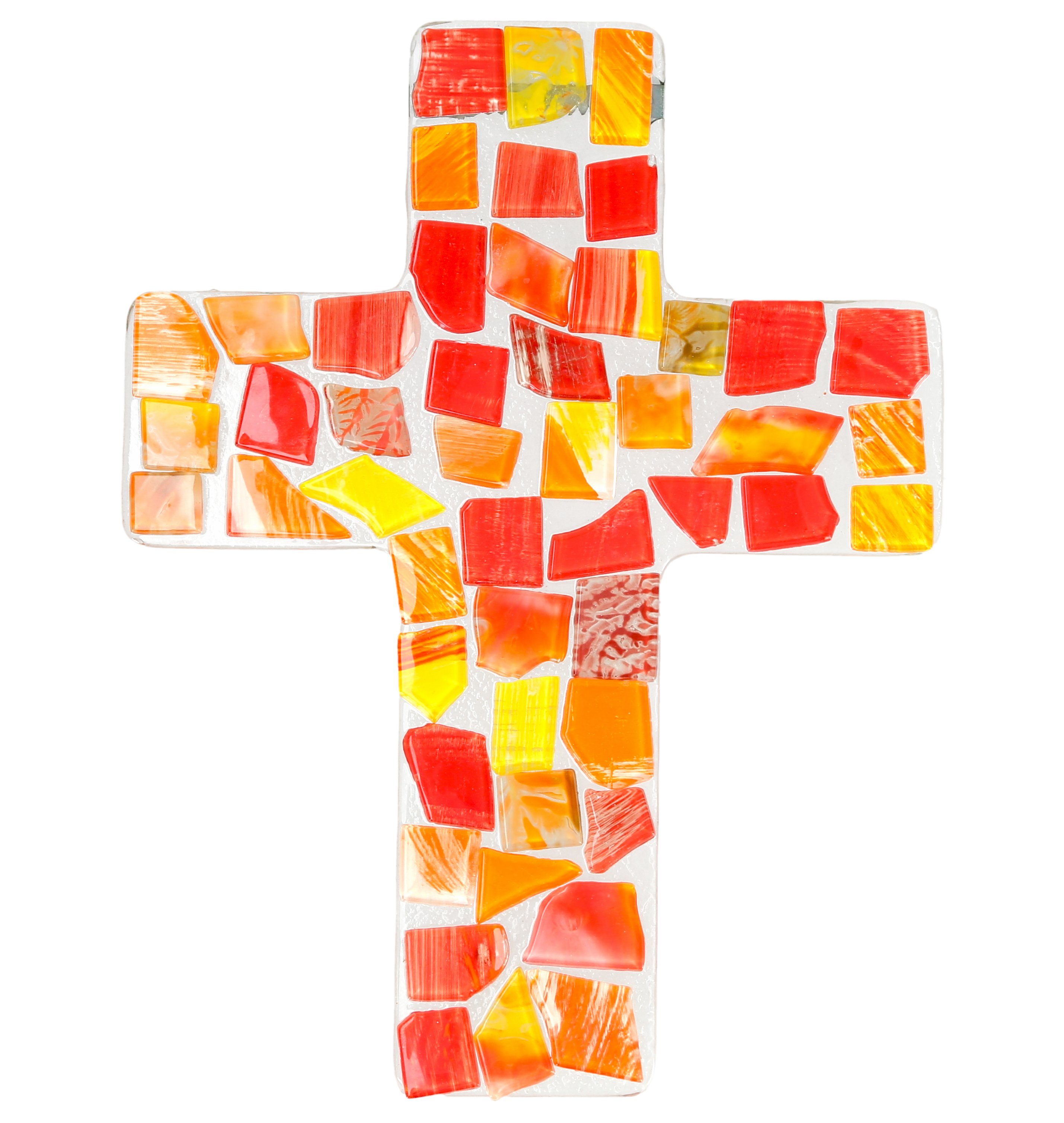 Lantelme Wanddekoobjekt Glas Fusingglas Kruzifix Wandkreuz günstig online kaufen