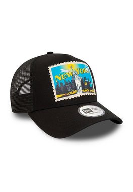 New Era Trucker Cap New Era Postcard Trucker Adjustable Cap NEW YORK Schwarz