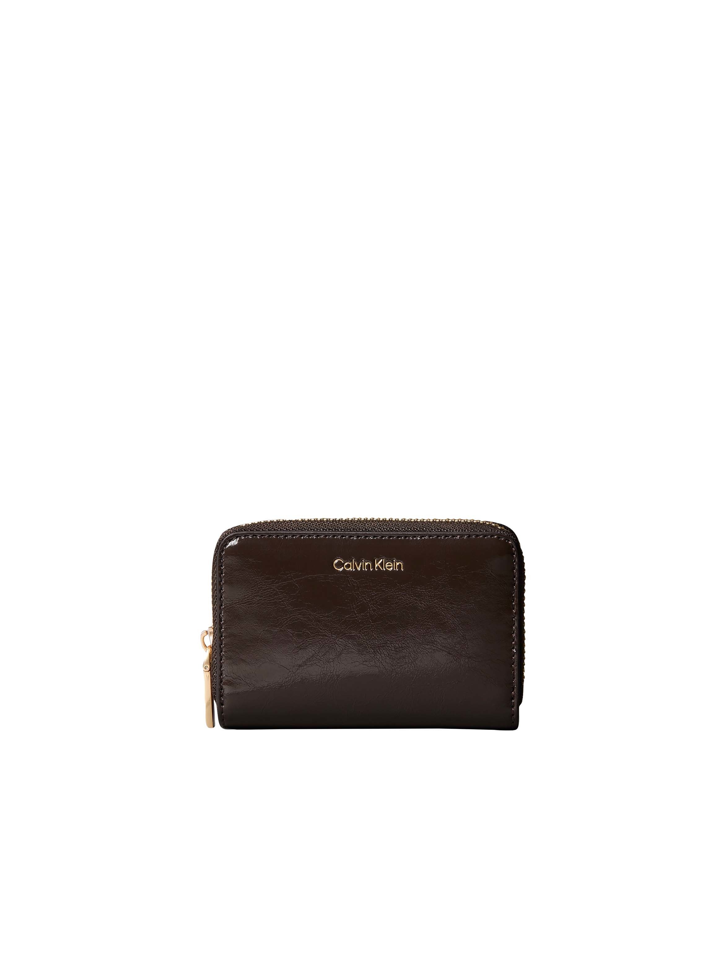 Calvin Klein Geldbörse FOIL GLOSSY SQUARE ZIP AROUND, Damen Geldbeutel, Portemonnaie mit Rundum-Reißverschluss
