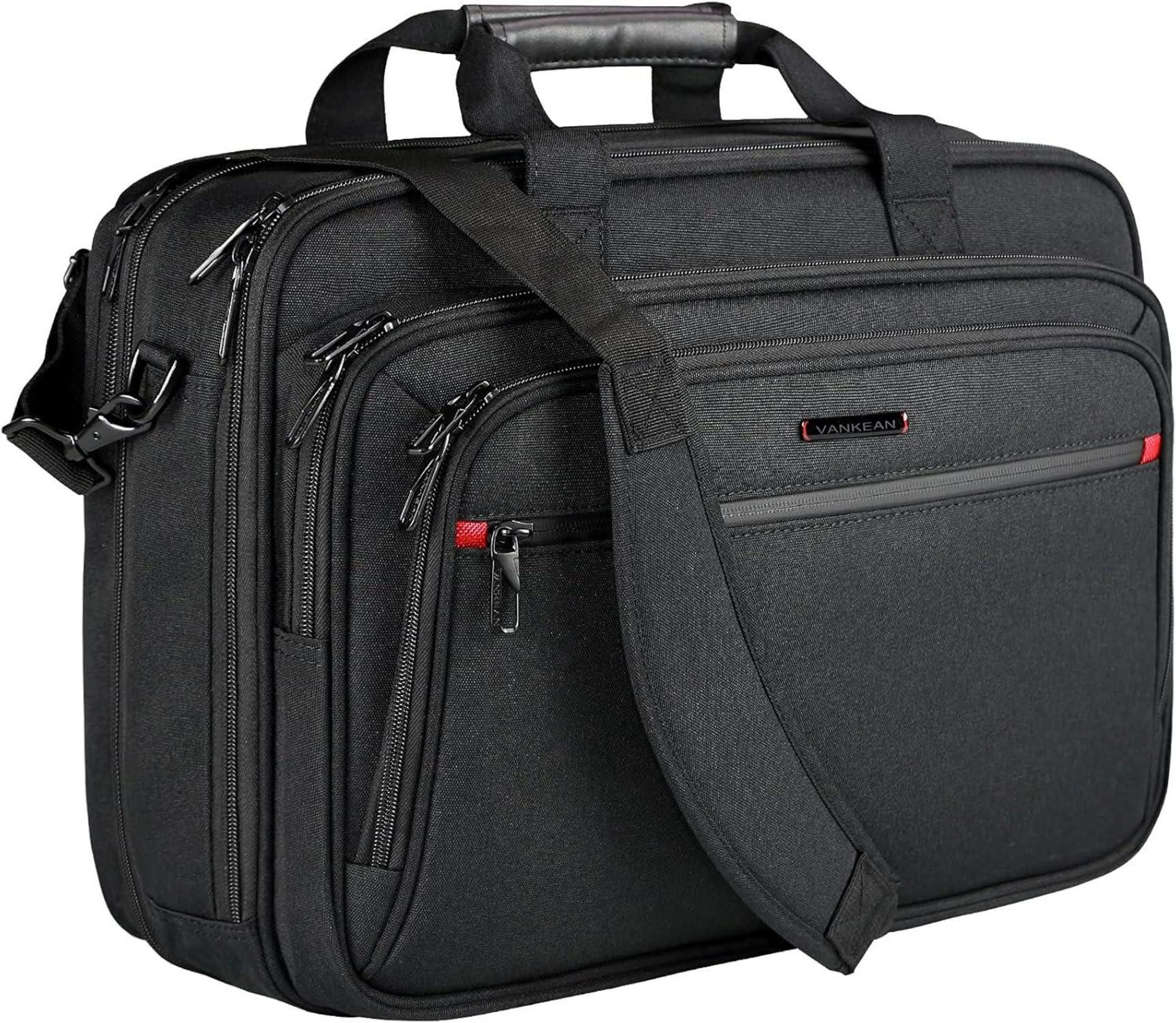 Umhängetasche Laptoptasche 17,3 Zoll Wasserabweisend Schwarz Umhängetasche