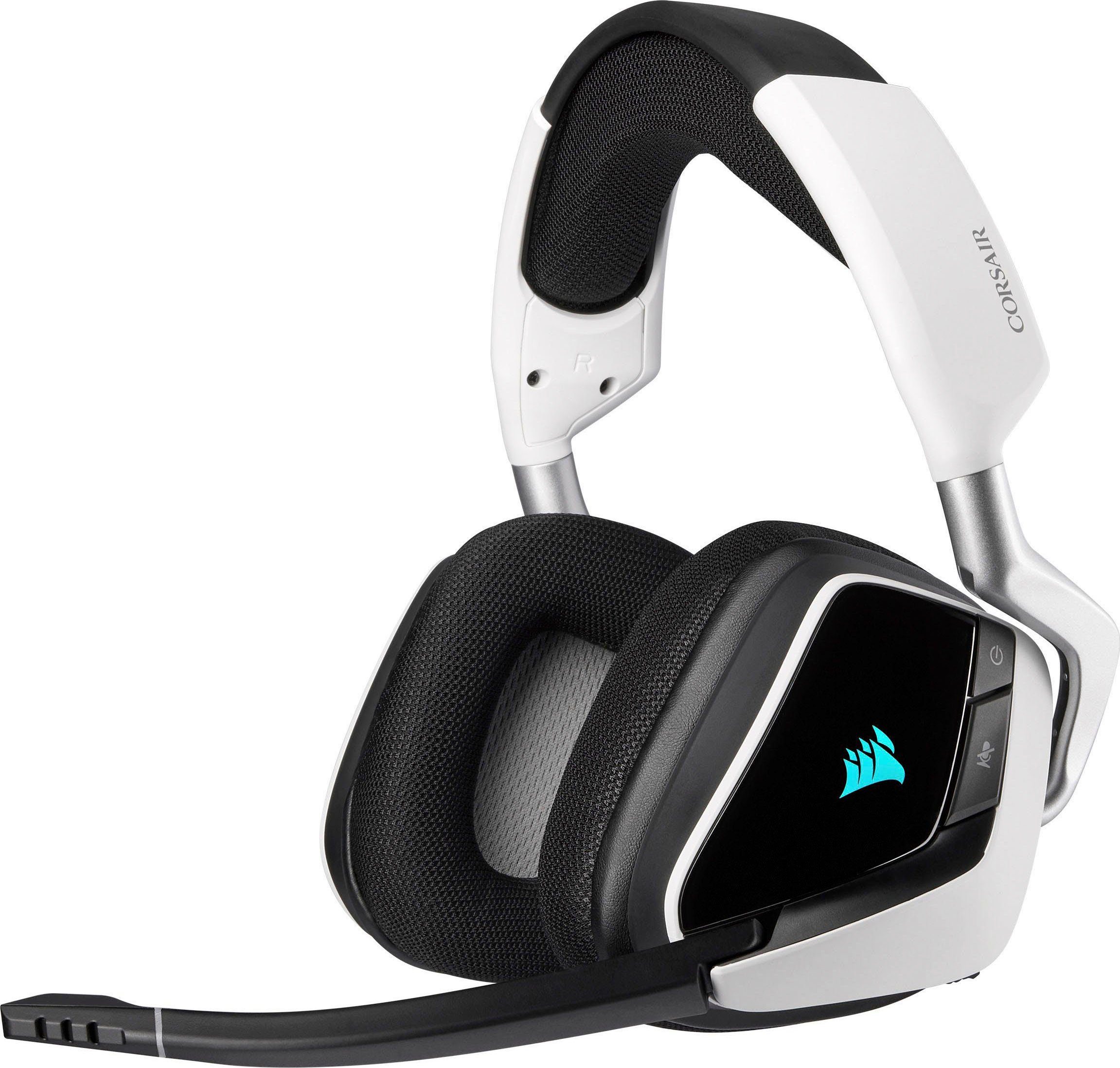 Corsair Void ELITE Wireless White Gaming-Headset (WLAN (WiFi), Gaming- Headset, Übertragung: kabellos