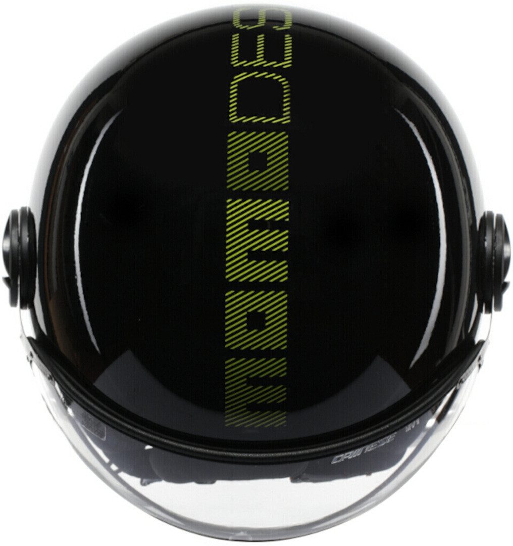 Momo Motorradhelm FGTR Classic Stripes Jethelm, vorbereitet für Kommunikationssystem