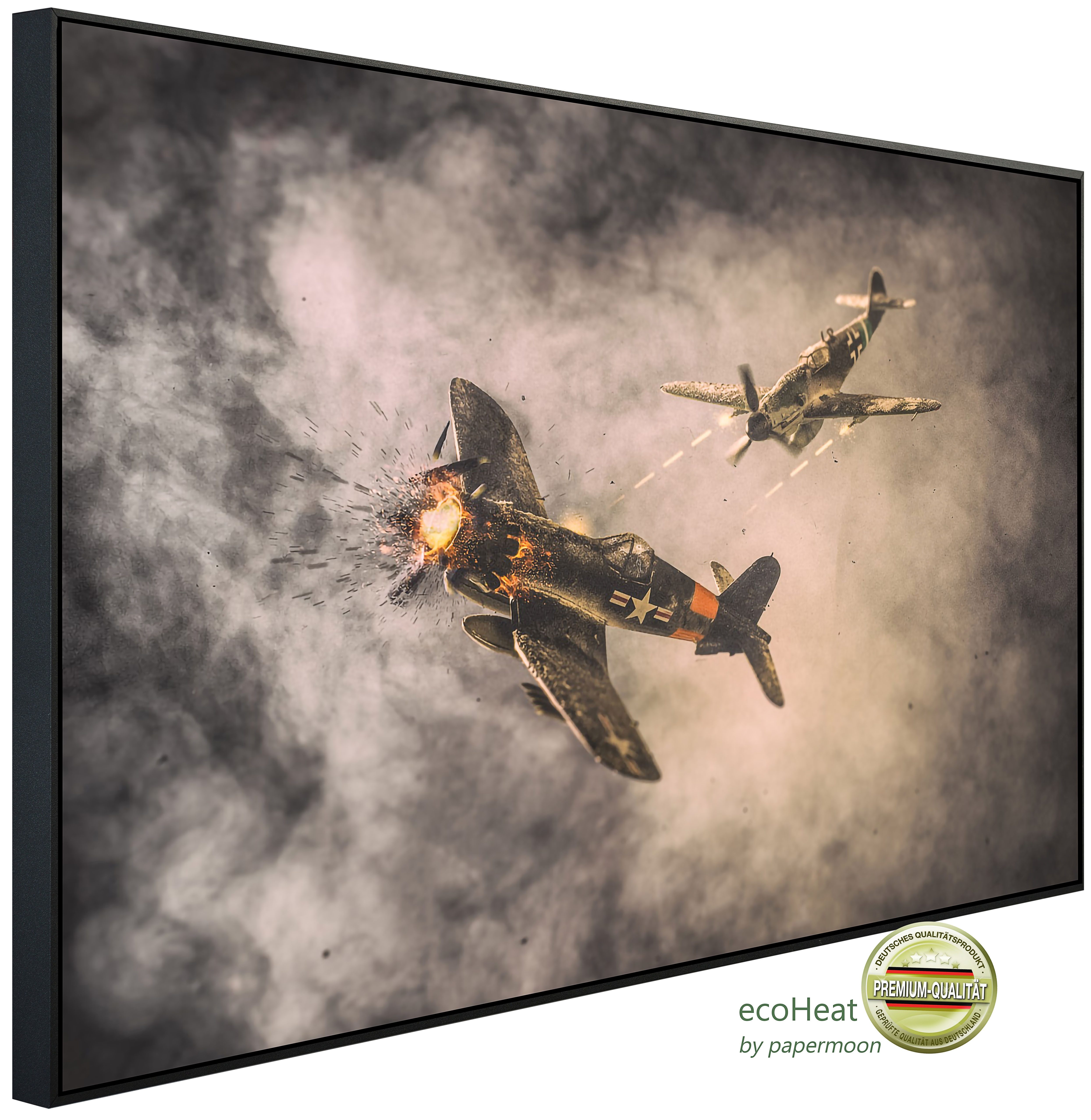 Papermoon Infrarotheizung INFRAROT-BILD-HEIZUNG, Luftkampfkunstwerk, TÜV-Rheinland/GS zertifiziert, angenehme Strahlungswärme