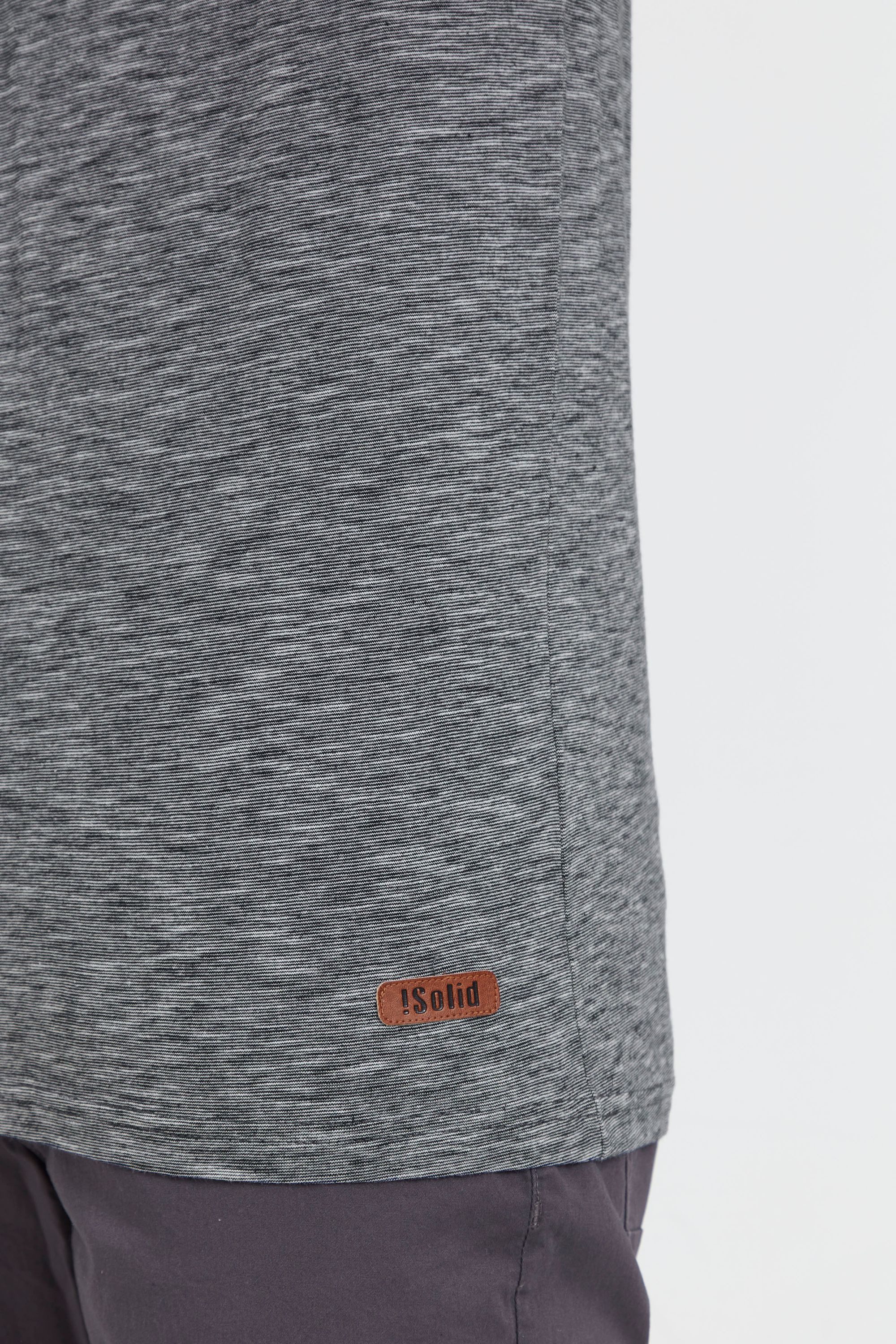 !Solid Rundhalsshirt SDSigos Kurzarmshirt mit Knopfleiste