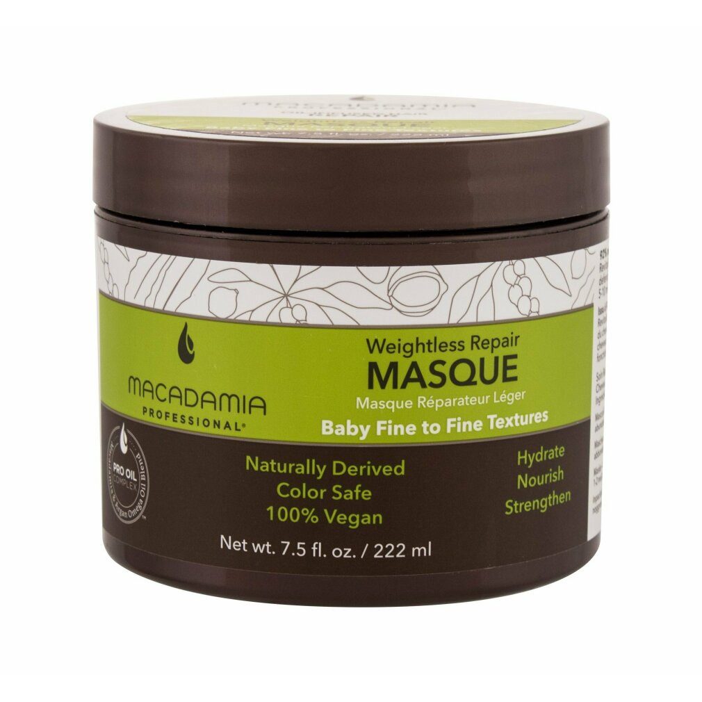 Macadamia Haarmaske Weightless Moisture Masque nawil?aj?ca maska do w?osów cienkich 222ml
