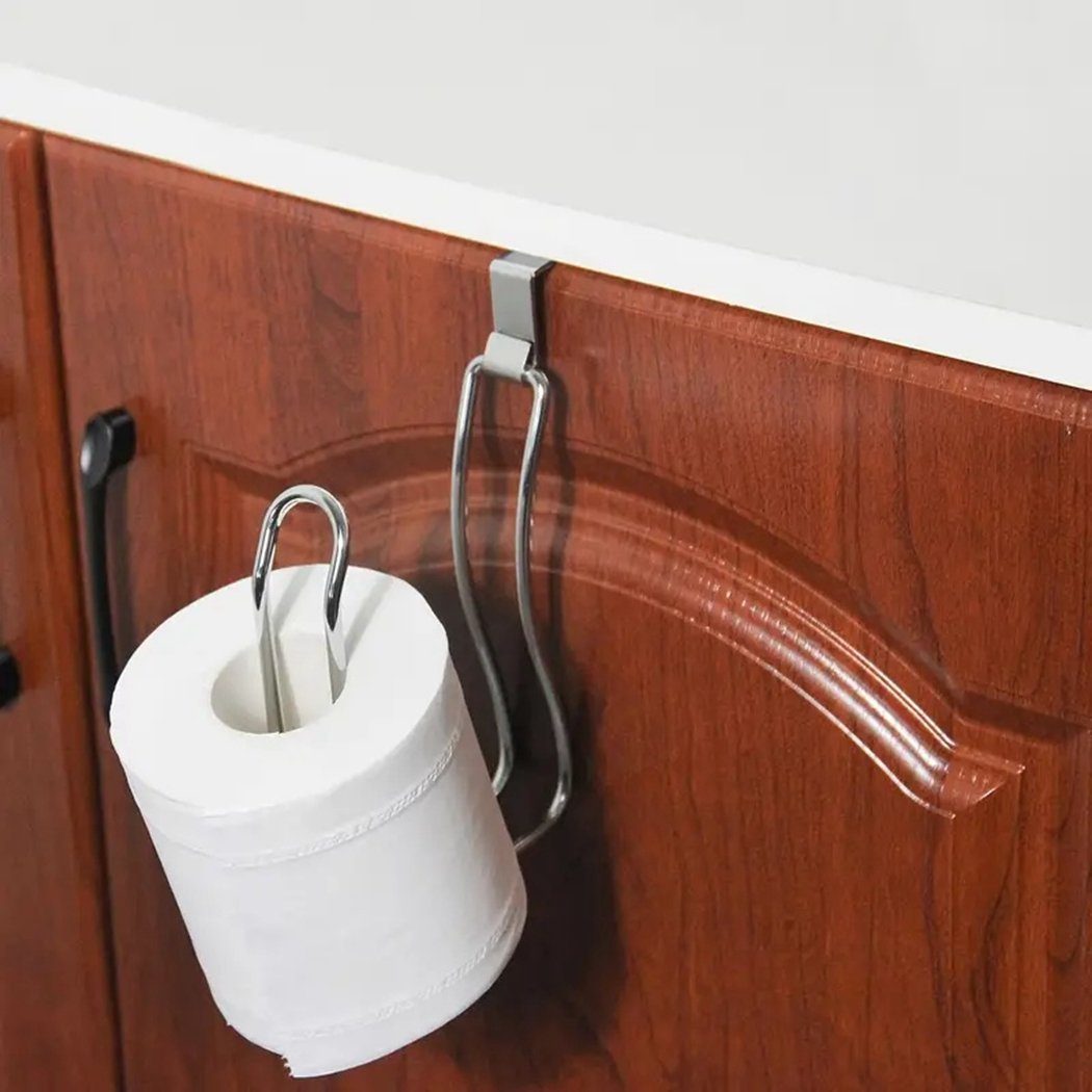TUABUR Küchenrollenhalter Toilettenpapierhalter, Eisenrollenhalter für das Badezimmer zu Hause Silber
