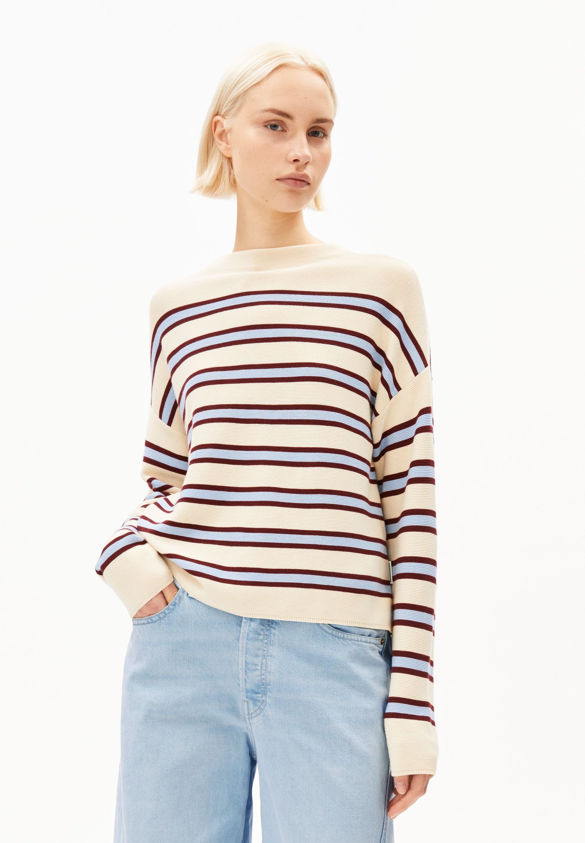 Armedangels Strickpullover MERINAA STRIPED Loose Fit