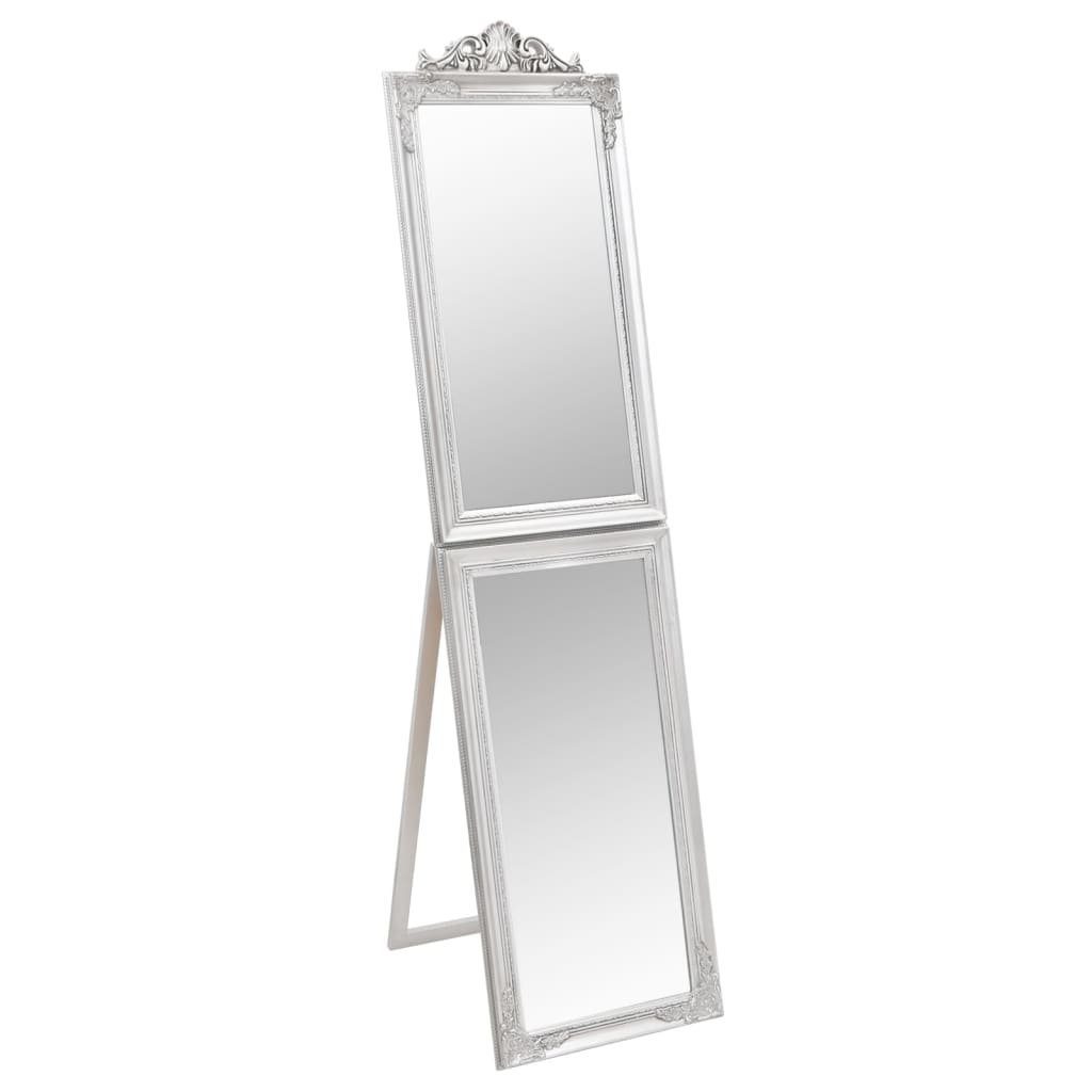 furnicato Wandspiegel Standspiegel Silbern cm 45x180