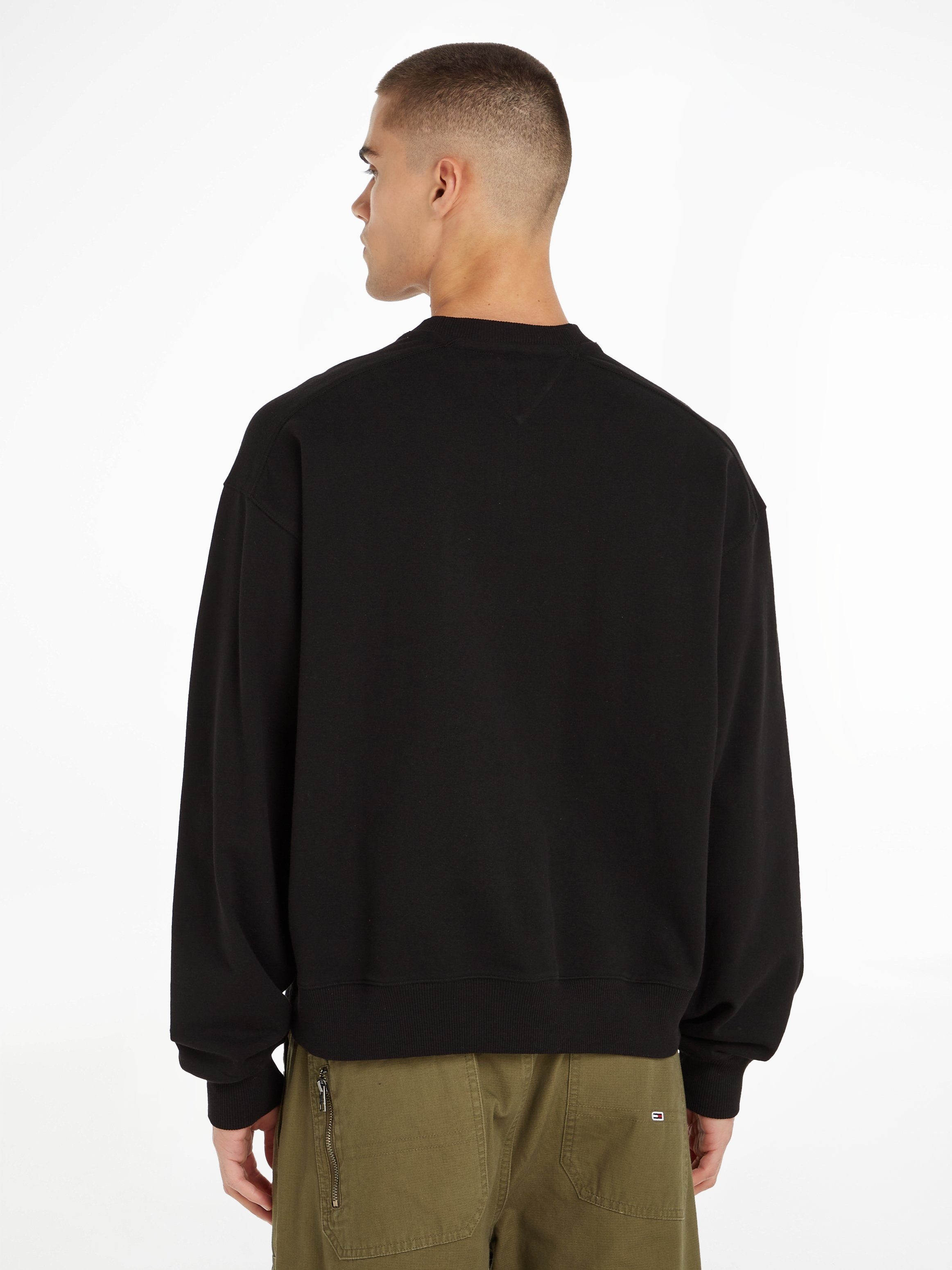 Tommy Jeans Sweatshirt TJM BOXY CREW Black SIGNATURE