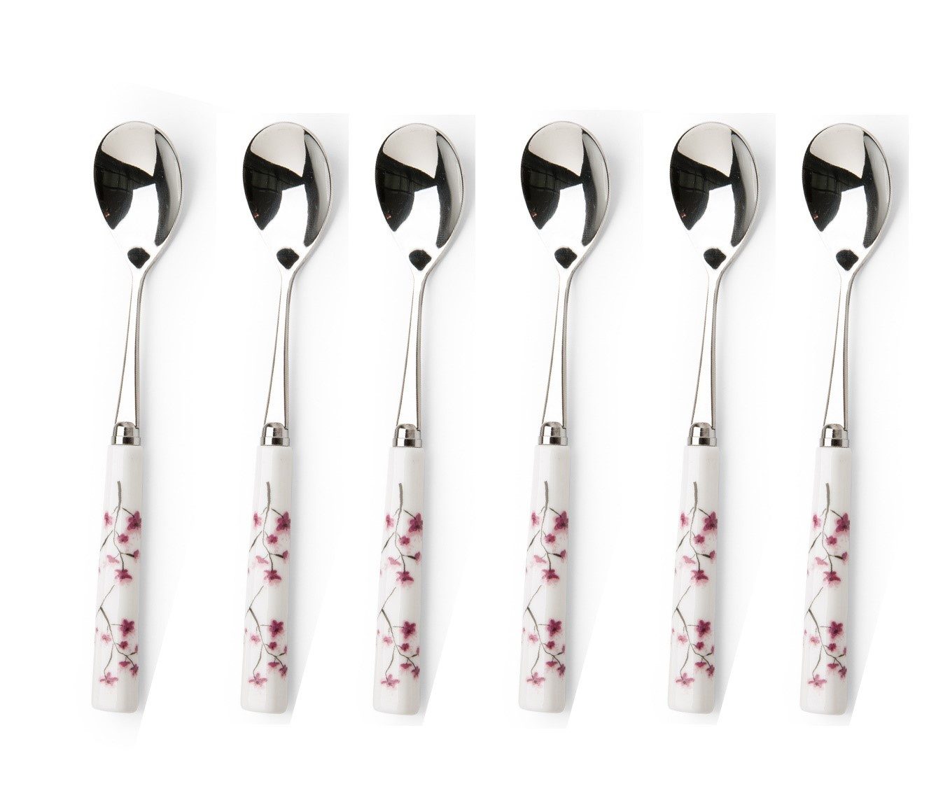 TeaLogic Besteck-Set Cherry Blossom, Porzellan, Höhe: cm, Farbe: Weiß, Motiv: Kirschblüten