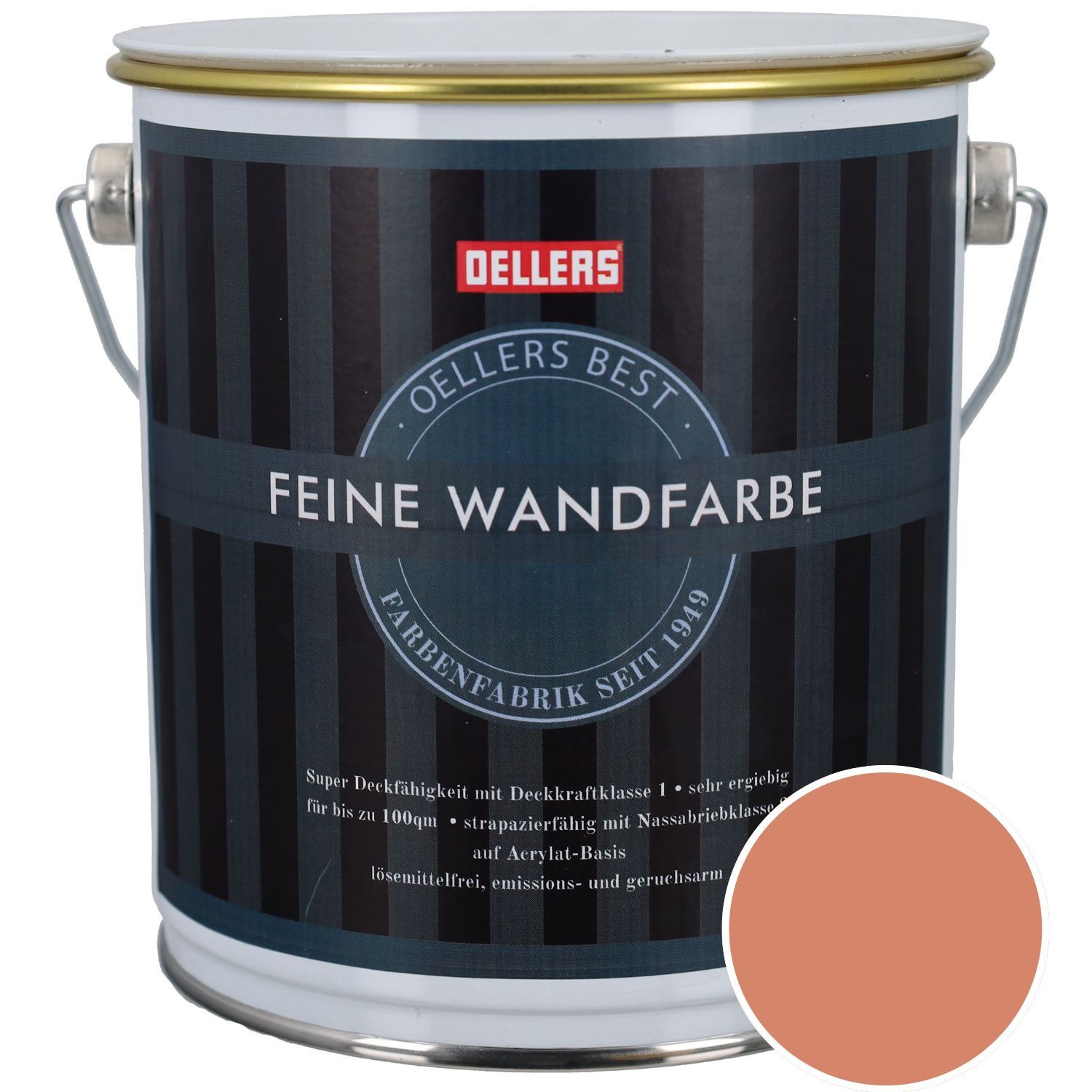 OELLERS Wandfarbe Premium, Feine Wandfarbe, 2,5 Liter Matt