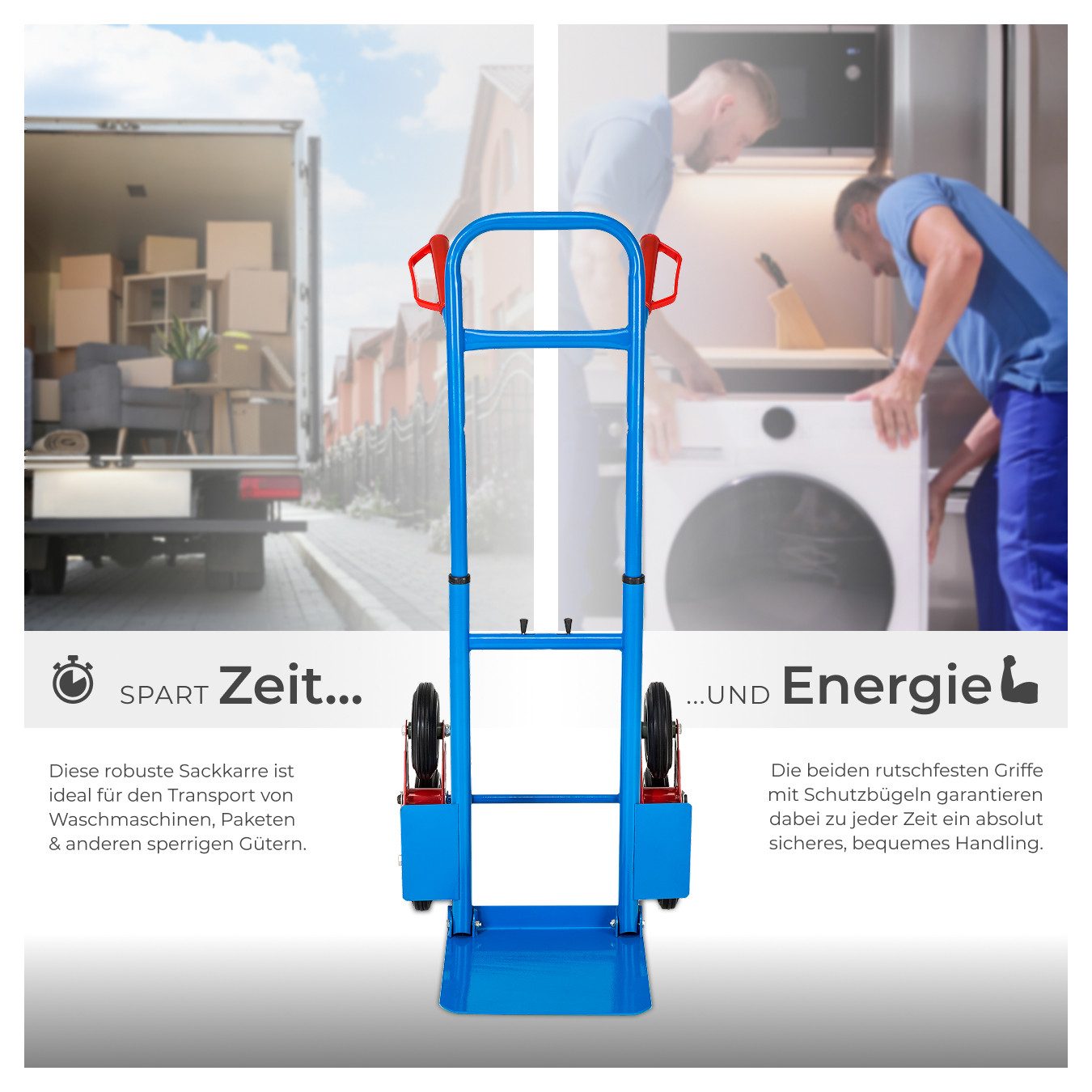 tectake sack truck, stair climbing sack truck, with steel frame