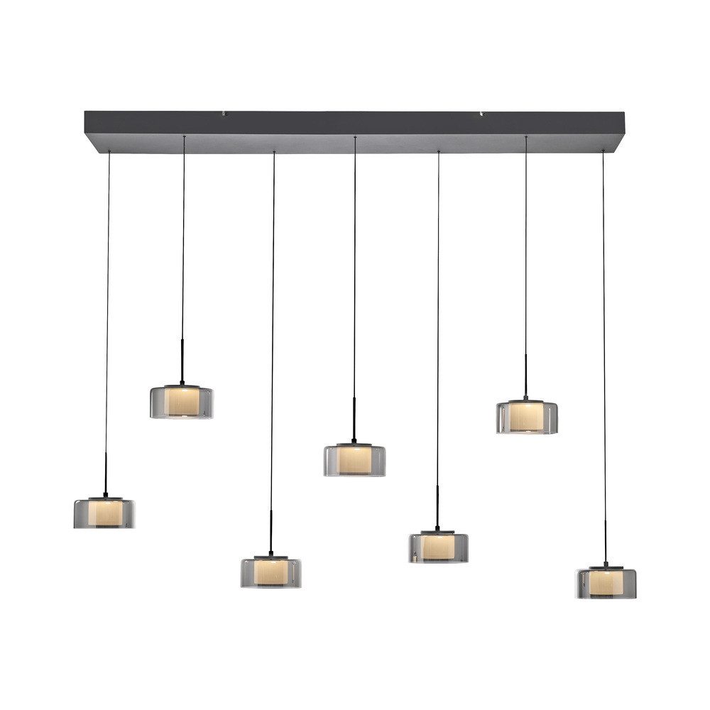 Paul Neuhaus LED Pendelleuchte LED Pendellampe RIKA, dimmbar, Memoryfunktion, höhenverstellbar, 7x LED Board 8W, warmweiß, manuell höhenverstellbar, stufenlos dimmbar, Memoryfunktion