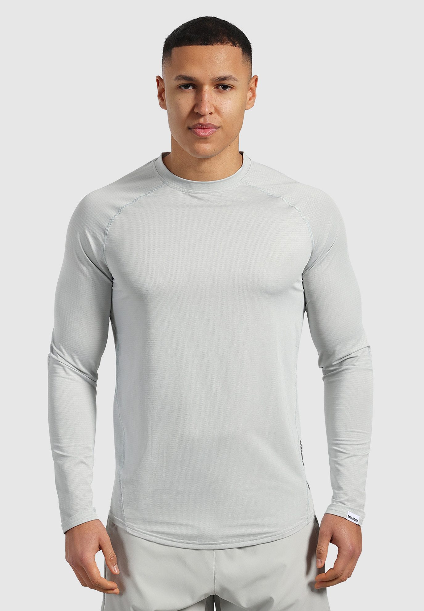 Smilodox Longsleeve Powerfit, Slim Fit Atmungsaktives Langarmshirt Schnelltrocknendes strapazierfähiges Funktionsshirt, Sport Laufen Gym