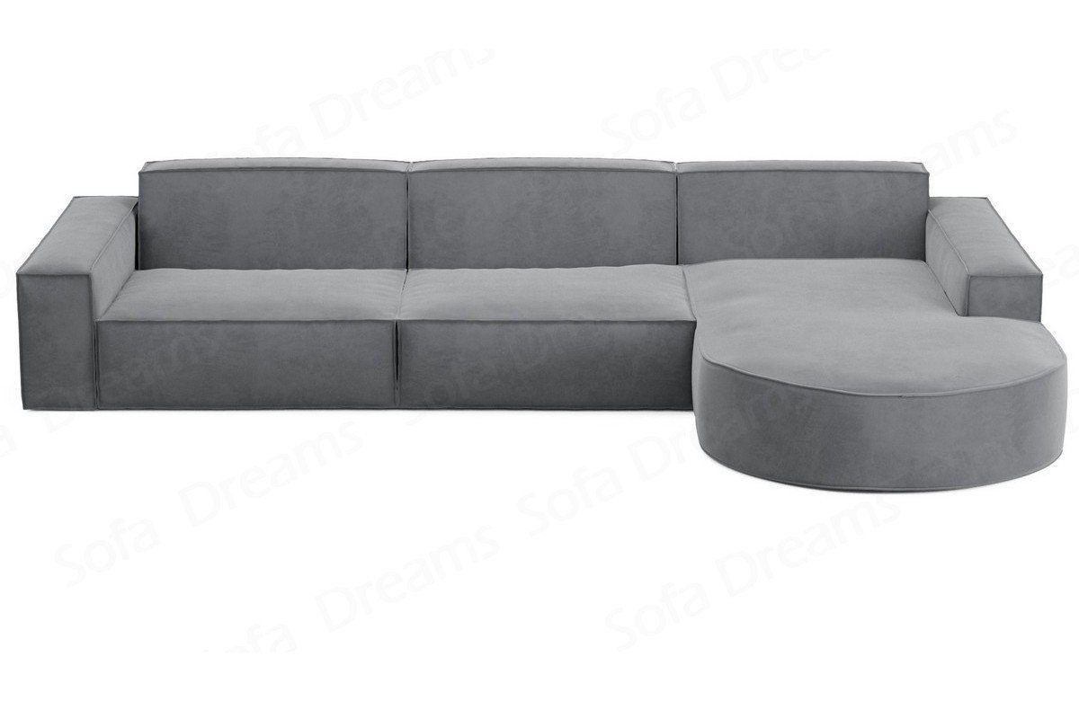 kurz Couch Sofa Dreams Polstersofa Stoffsofa Polster Alegranza Sofa Hellgrau-Mo84 Ecksofa L Design Eck