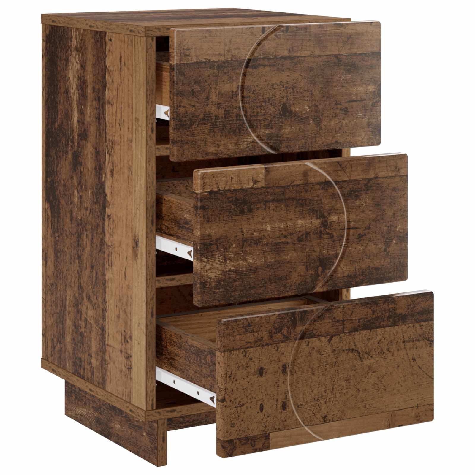 vidaXL Nachttisch Nachttisch Altholz 33,5 x 34,5 x 60 cm Holzwerkstoff (1-St)