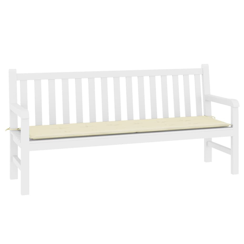 vidaXL Sitzauflage Gartenbank-Auflage Creme 180x50x3 cm günstig online kaufen