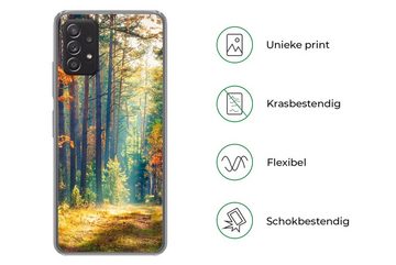 MuchoWow Handyhülle Wald - Sonne - Natur - Herbst, Phone Case, Handyhülle Samsung Galaxy A53, Silikon, Schutzhülle