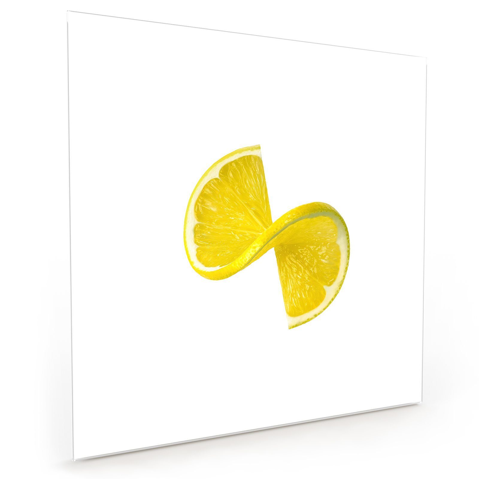 Spritzschutz Glas Motiv mit Küchenrückwand Küchenrückwand Zitronenscheibe Primedeco