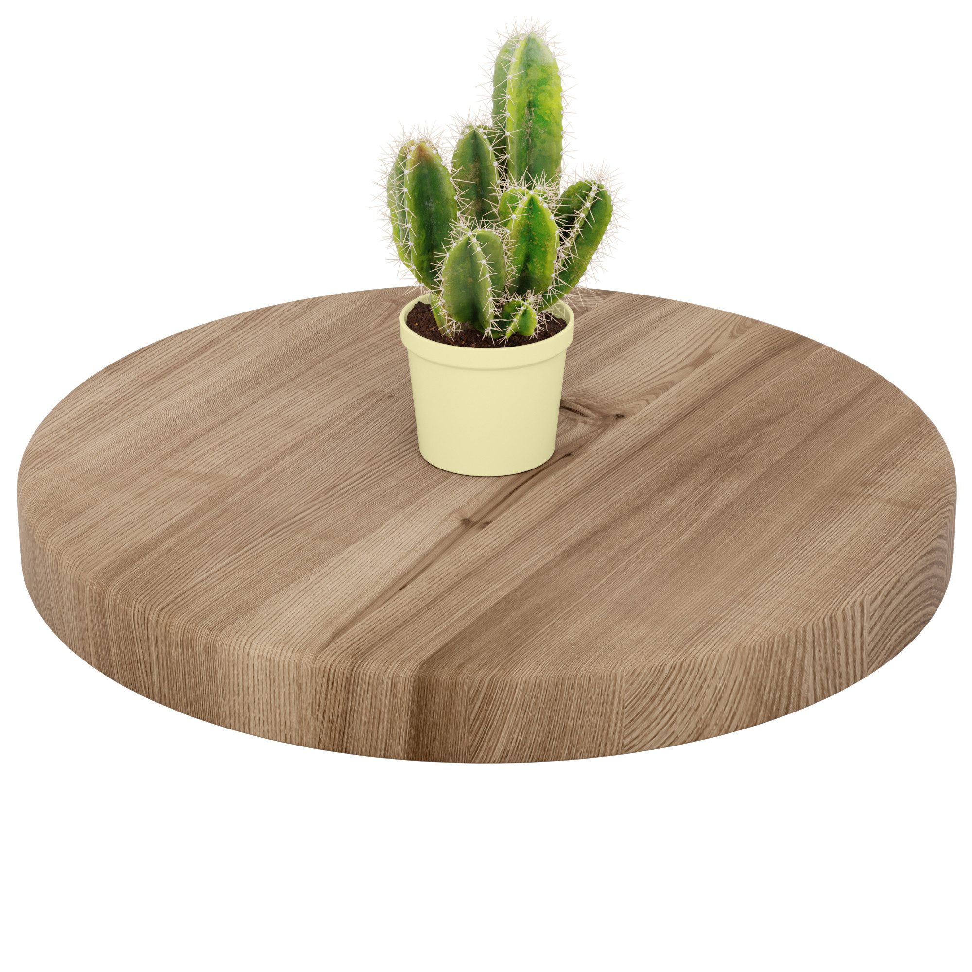 LAMO Manufaktur Esstischplatte LAMO Manufaktur Holzplatte rund 40 cm aus Naturholz für Couchtisch (Bürotisch, Esstischtischplatte), Kaffeetisch, Kindertisch, Stärke: 40 mm Farbe: Nussbaum