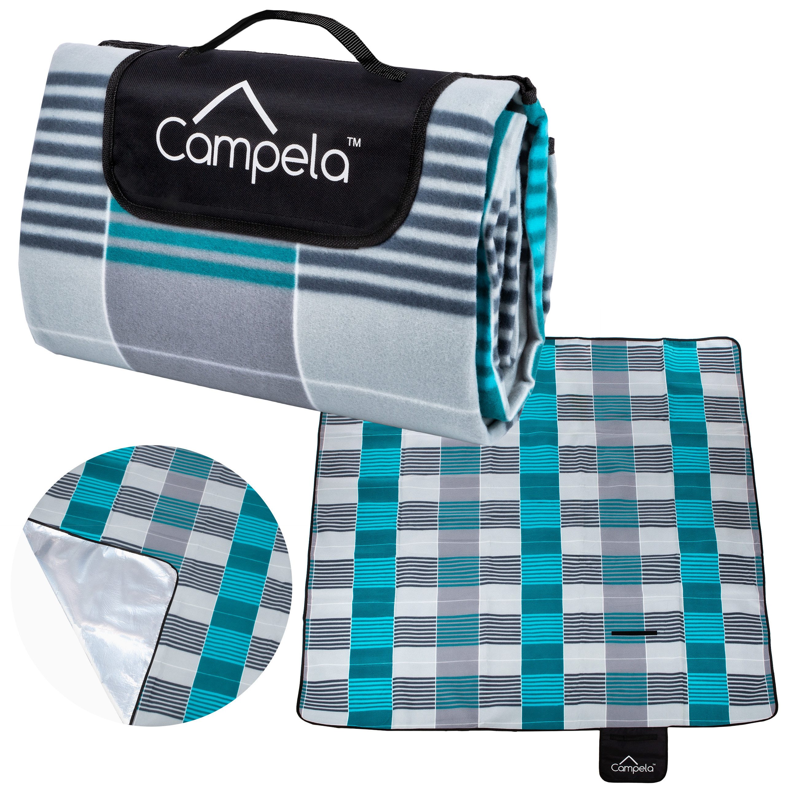 Picknickdecke Picknickdecke Strandmatte mit Isolierung 200x200 cm
