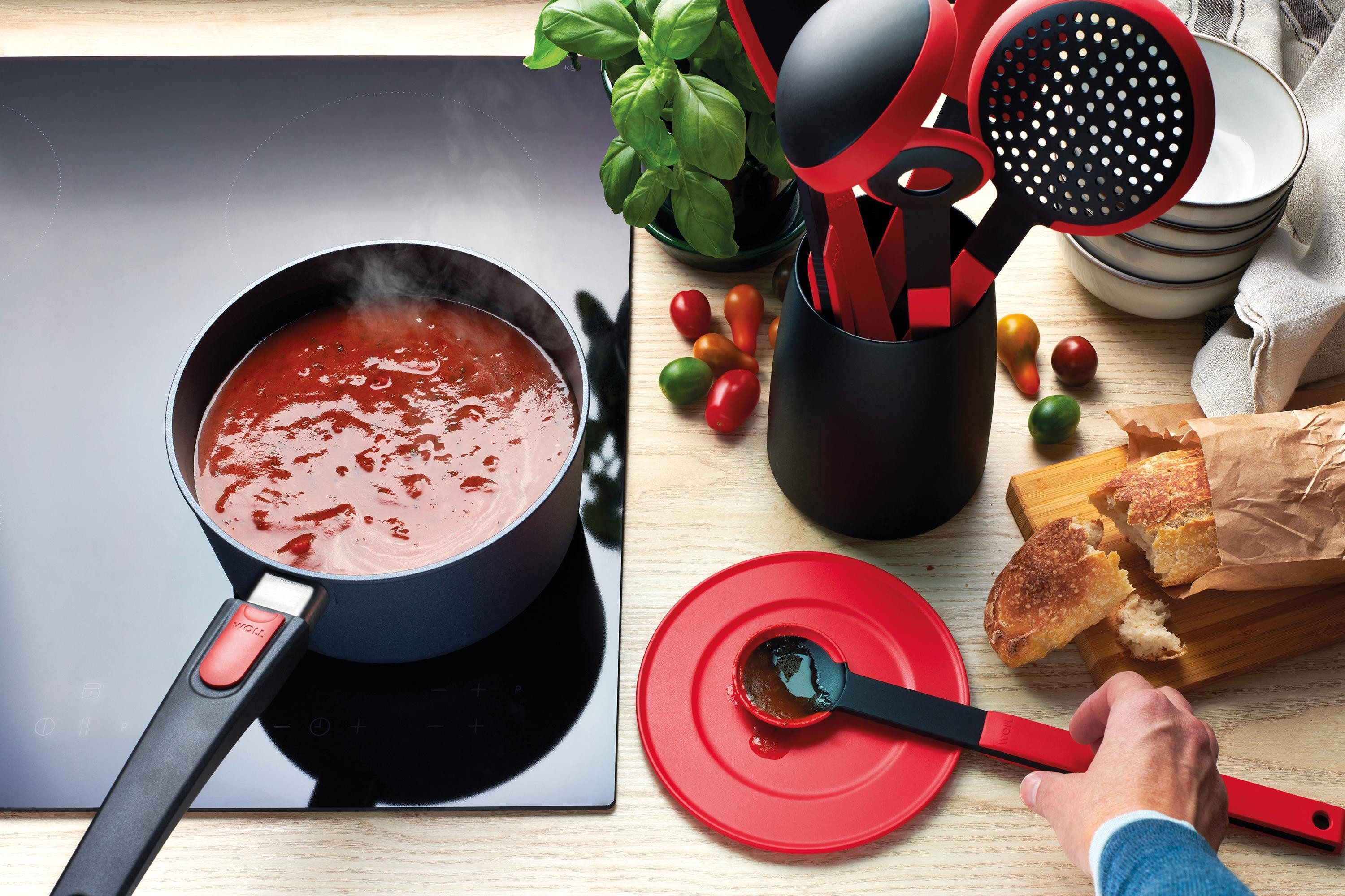WOLL Besteckhalter Cook it, (Set, 2-tlg., 1x Utensilienbehälter, 1x Löffelablage), passend für 8 Küchenhelfer