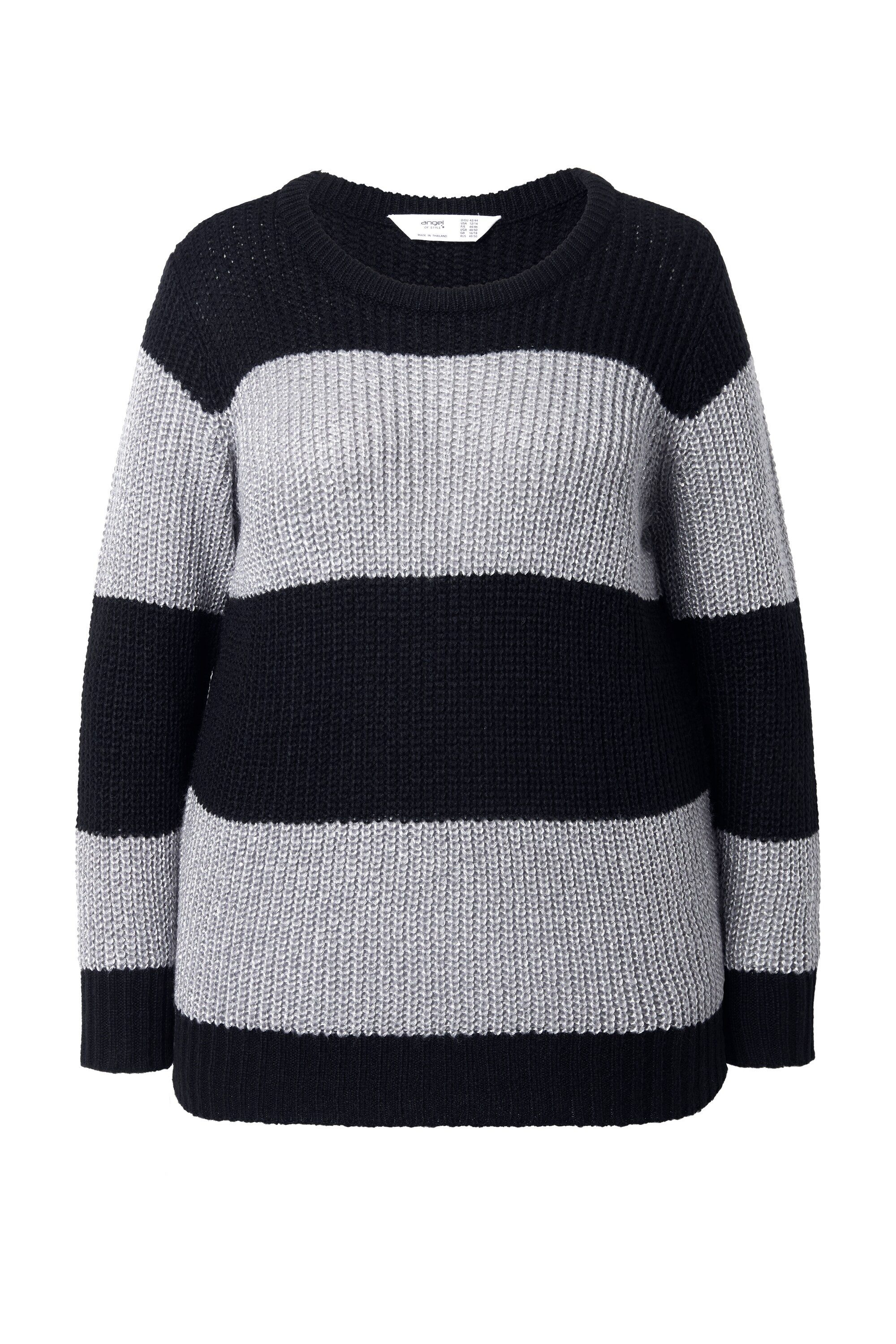 Angel of Style Strickpullover Pullover Straight Fit Blockstreifen Paillette günstig online kaufen