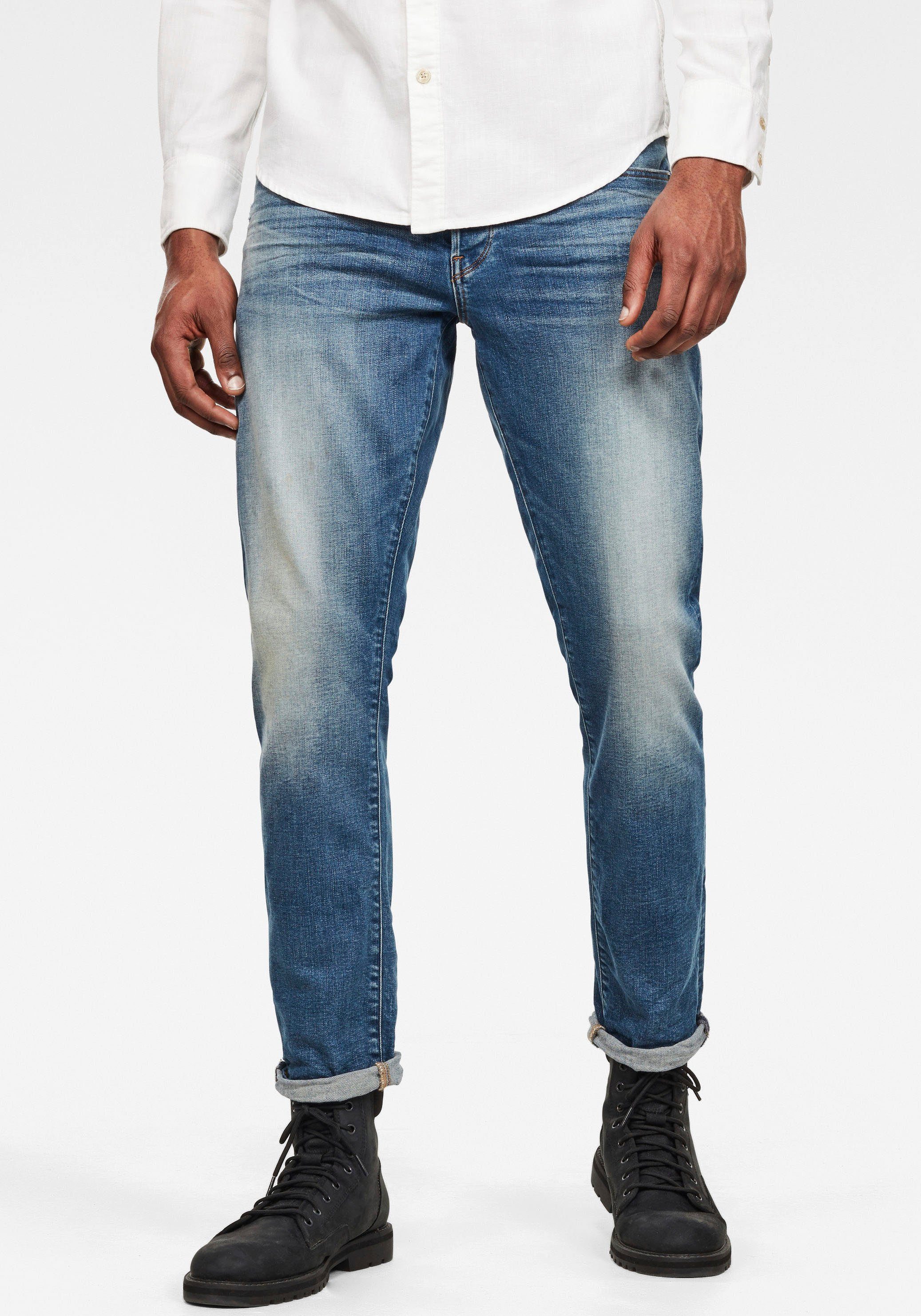 G-Star RAW Regular-fit-Jeans 3301 Straight Tapered modern vintage blue