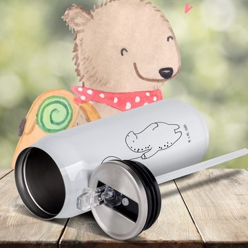 Mr. & Mrs. Panda Isolierflasche Schildkröte Luftballon - Weiß - Geschenk, Getränkedose, Trinkflasche, integrierter Trinkhalm