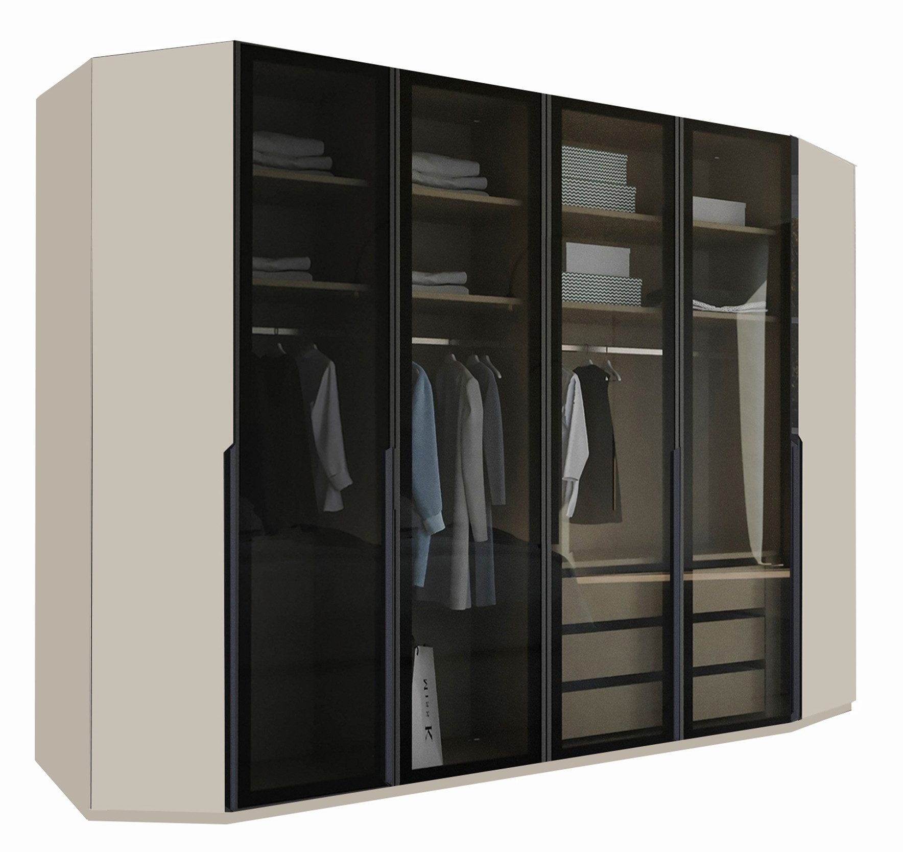 Kleiderschrank Glasturen Durchsichtig